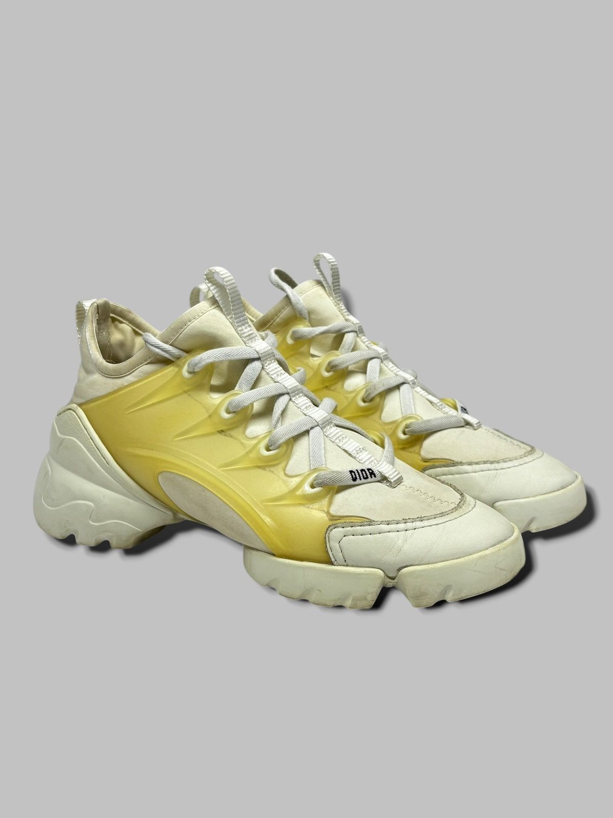 Dior Dior D-Connect White Leather Sneakers Size 37,5 Size US 7 / IT 37 - 1 Thumbnail