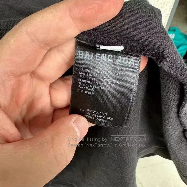 Balenciaga Balenciaga Black Back Defile Short Sleeve Size US S / EU 44-46 / 1 - 5 Thumbnail