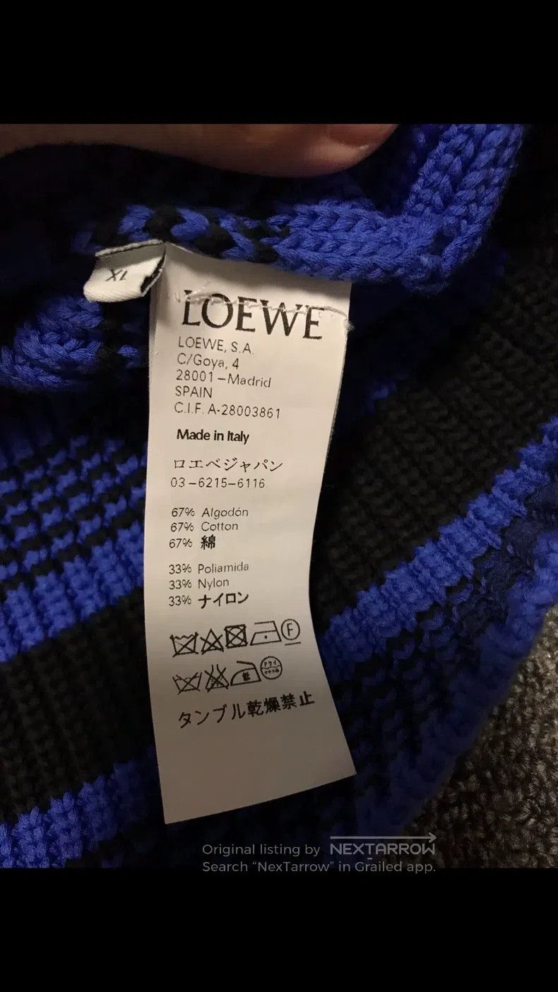 Loewe Loewe Sweater, thick knitted, black and blue color scheme Size US XL / EU 56 / 4 - 3 Thumbnail