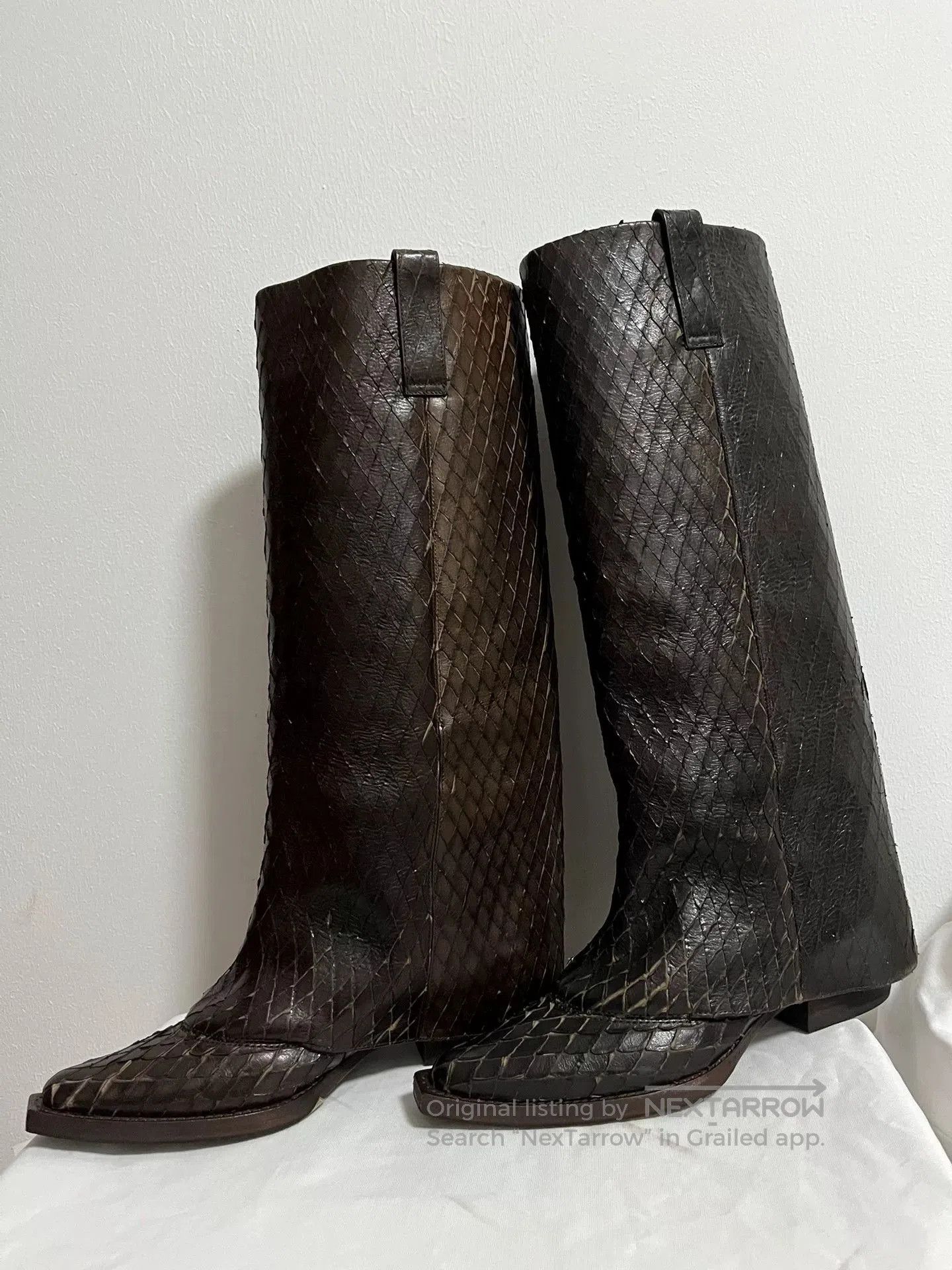 Givenchy Givenchy Snake Skin Western Tall Boots. Size US 6.5 / IT 36.5 - 4 Thumbnail