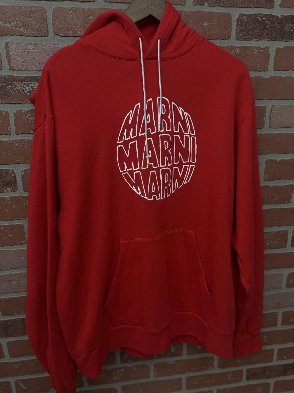 Marni Marni Hoodie Marni Logo Size (52) Red 100% Authentic Size US XL / EU 56 / 4 - 11 Thumbnail