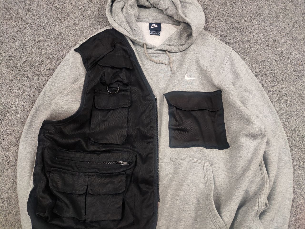 Nike Vintage Nike Custom Cargo Pocket Vest Oversized Hoodie Y2K Size US L / EU 52-54 / 3 - 5 Thumbnail