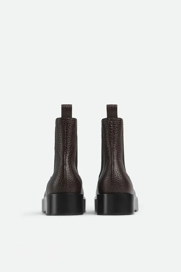 Bottega Veneta o1s1rm0426 Leather Ankle Boots in Brown Size US 9 / EU 42 - 3 Thumbnail