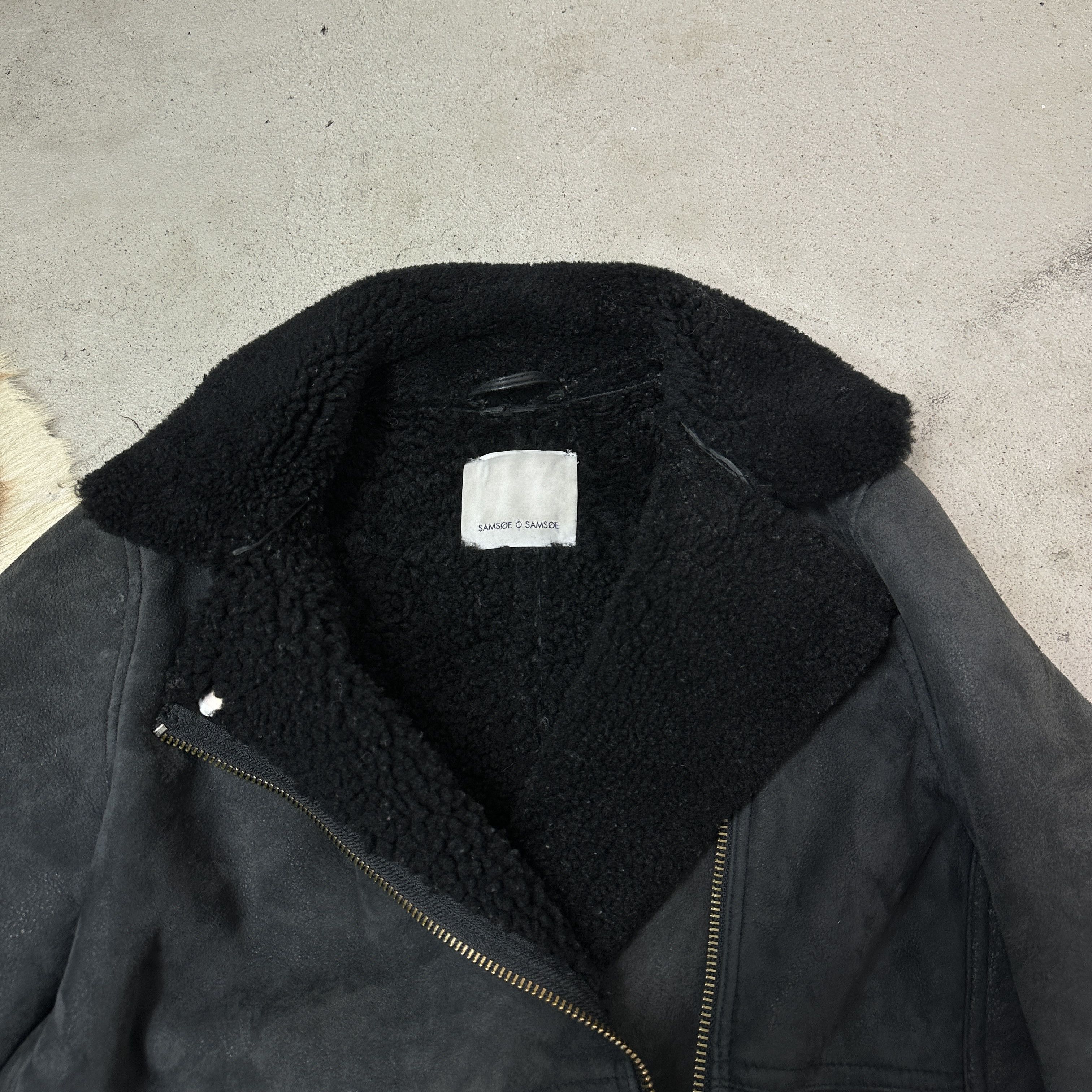 Samsoe Samsoe Vintage Old Money Samsoe Samsoe Real Shearling Jacket 00s Size M / US 6-8 / IT 42-44 - 3 Thumbnail