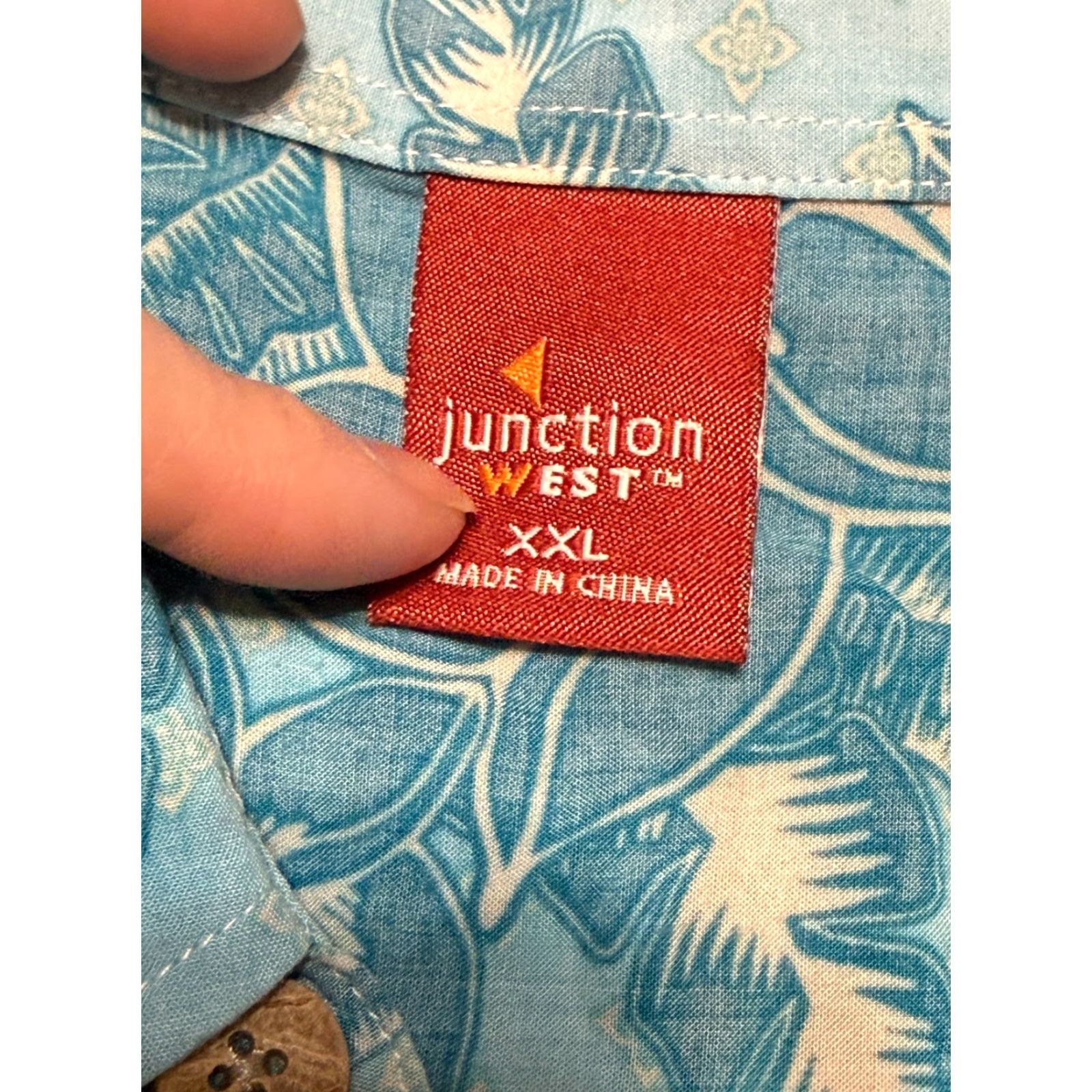 Vintage Junction West Shirts Women XXL Blue Short Sleeve Button Up Hawaii Size XXL / US 16-18 / IT 52-54 - 7 Thumbnail