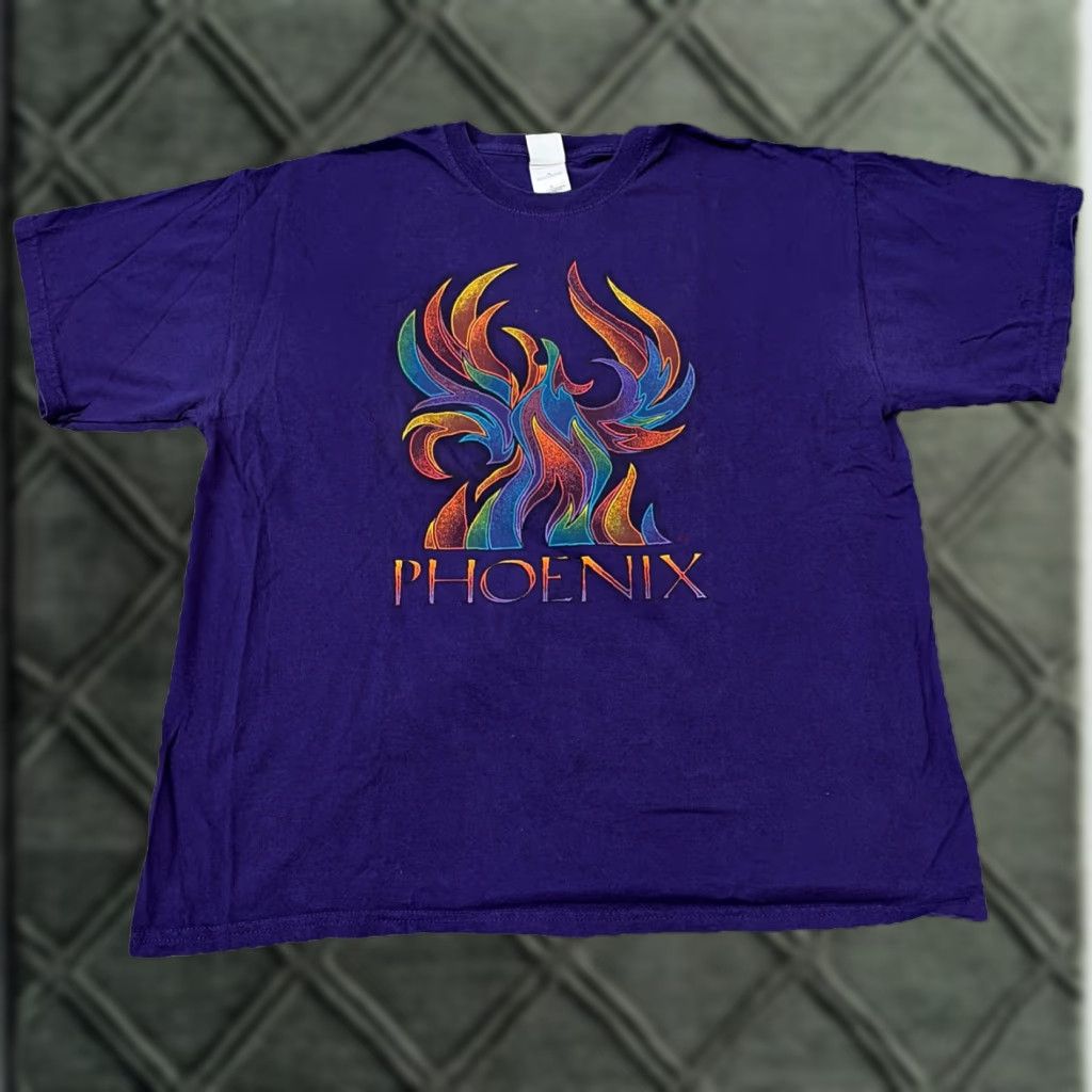 Gildan VINTAGE 90s Phoenix Arizona Purple Art Bird Graphic T-Shirt XL Mens Regular Purple Bird Gildan XL T-Shirt Size US XL / EU 56 / 4 - 1 Thumbnail