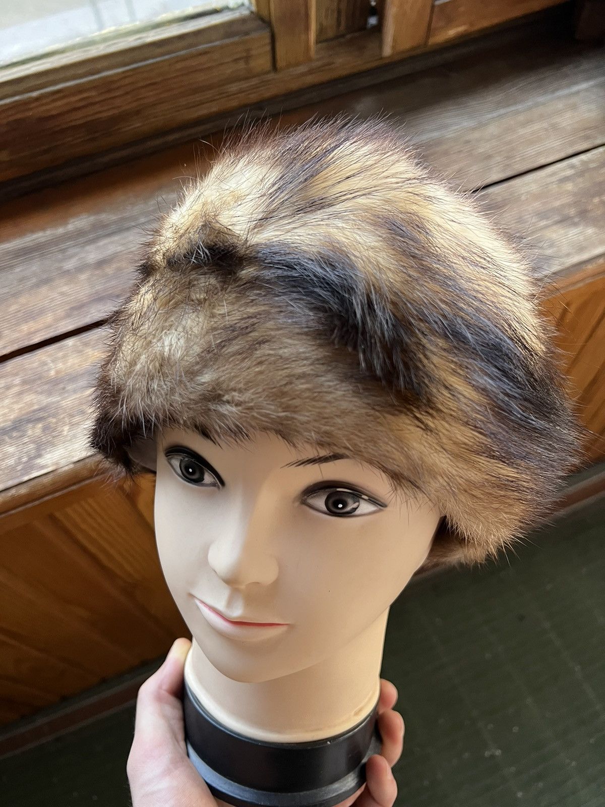 Vintage Leather Ushanka Trapper Hat Furry Mohair Fuzzy Fur Hat Y2K Size ONE SIZE - 13 Thumbnail