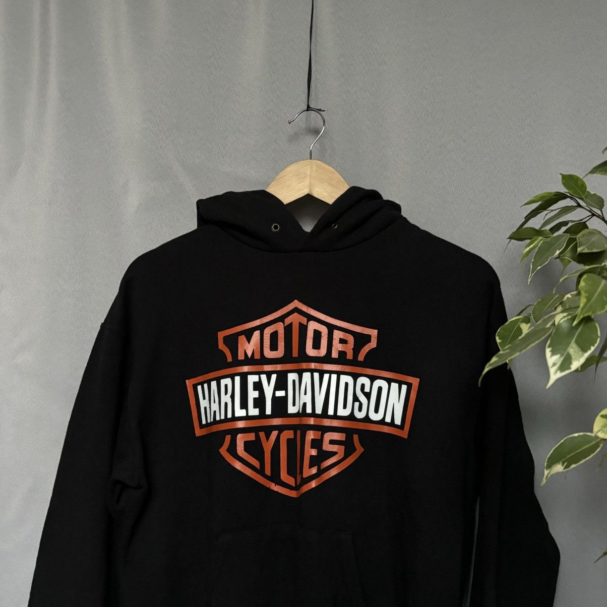 Fruit Of The Loom Harley Davidson hoodie black medium rare vintage Size US M / EU 48-50 / 2 - 2 Thumbnail