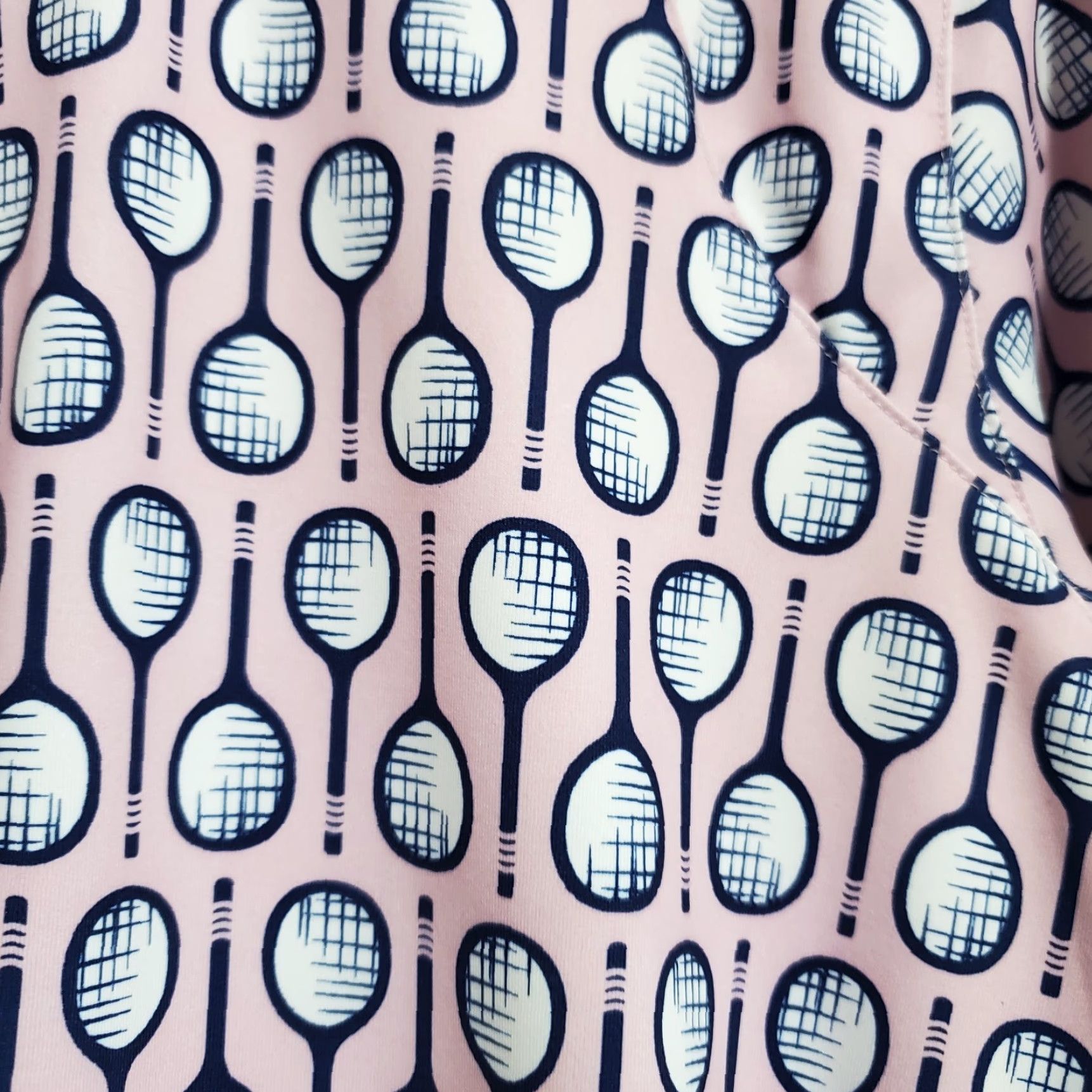 Pinko VINTAGE San Soleil Jacket Women M Pink Tennis Raquet Print Full Zip UV 50 Long Sleeve Size M / US 6-8 / IT 42-44 - 7 Thumbnail
