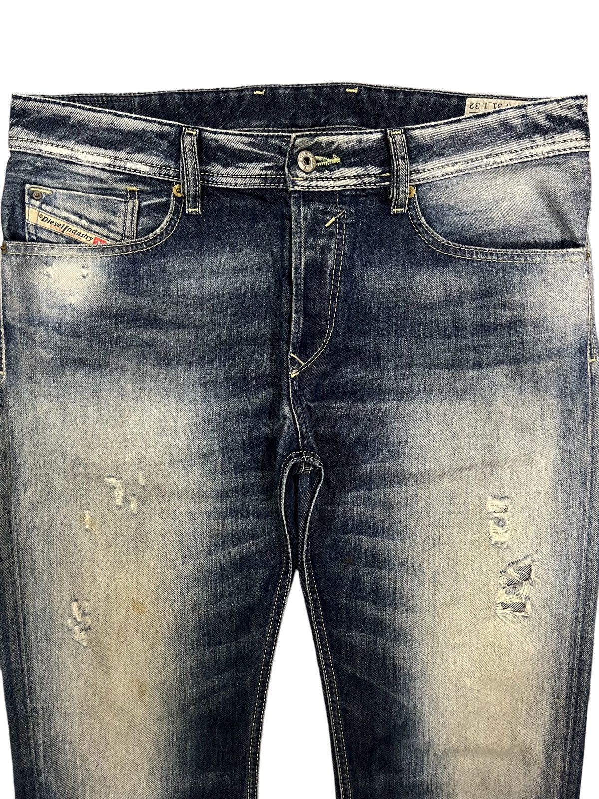 Diesel Vintage Diesel “Waykee” Regular Straight Distress Blue Jeans Size US 34 / EU 50 - 3 Thumbnail