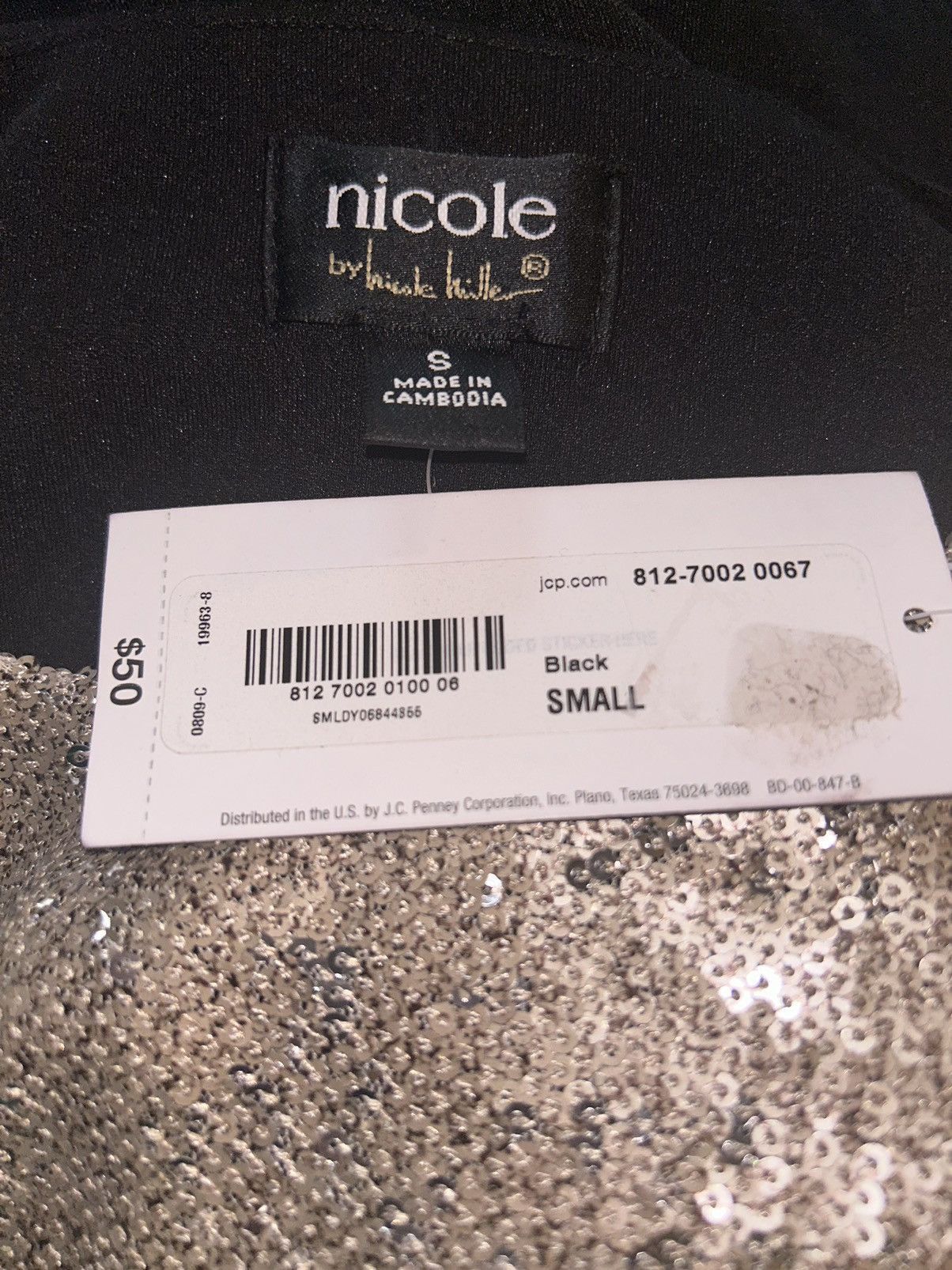 Nicole Miller NWT Nicole by Nicole Miller black gold sequin top S Size S / US 4 / IT 40 - 3 Thumbnail