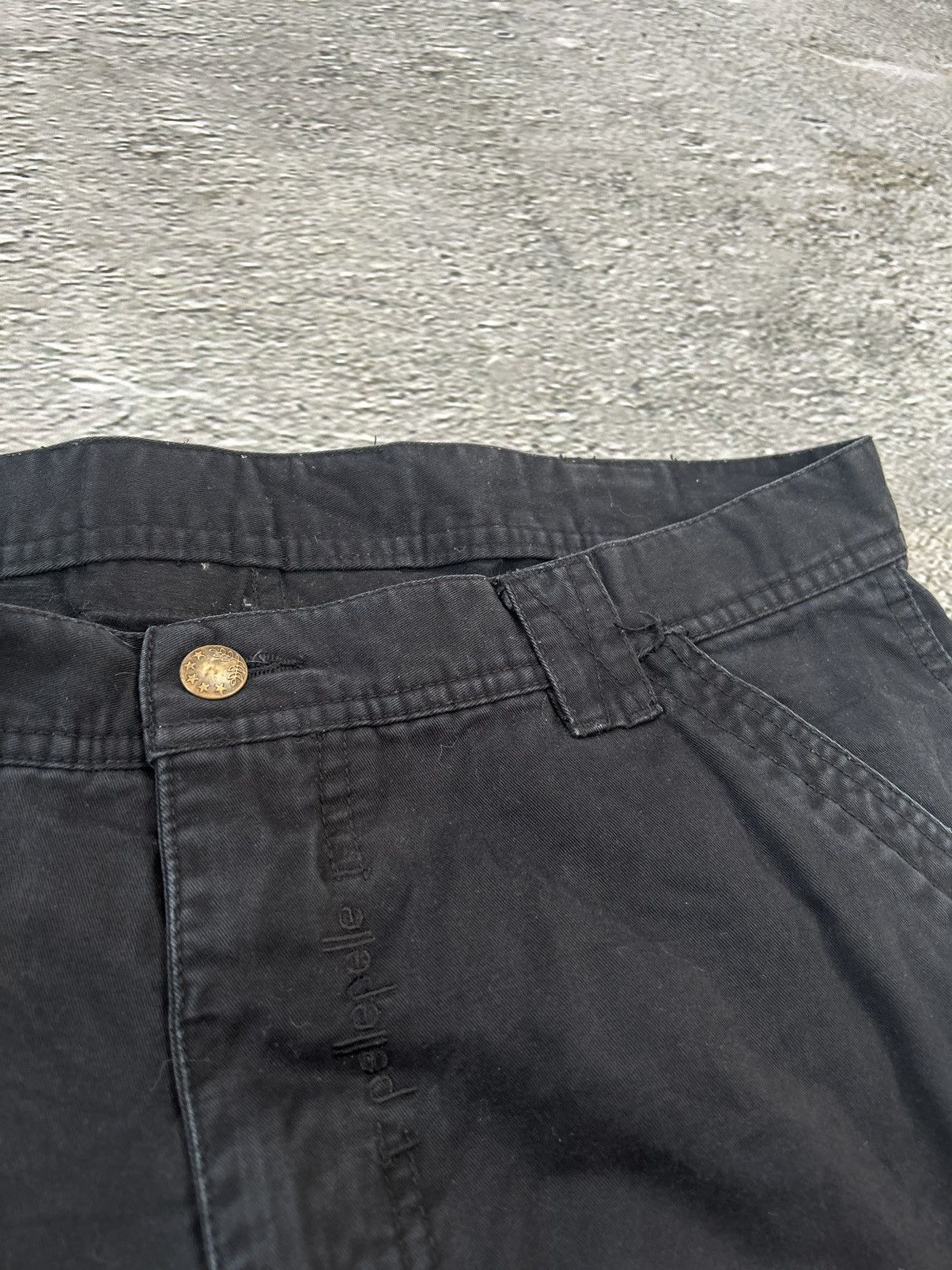 Pelle Pelle Pelle Pelle vintage black cargo pants small logo Y2K Size US 34 / EU 50 - 5 Thumbnail