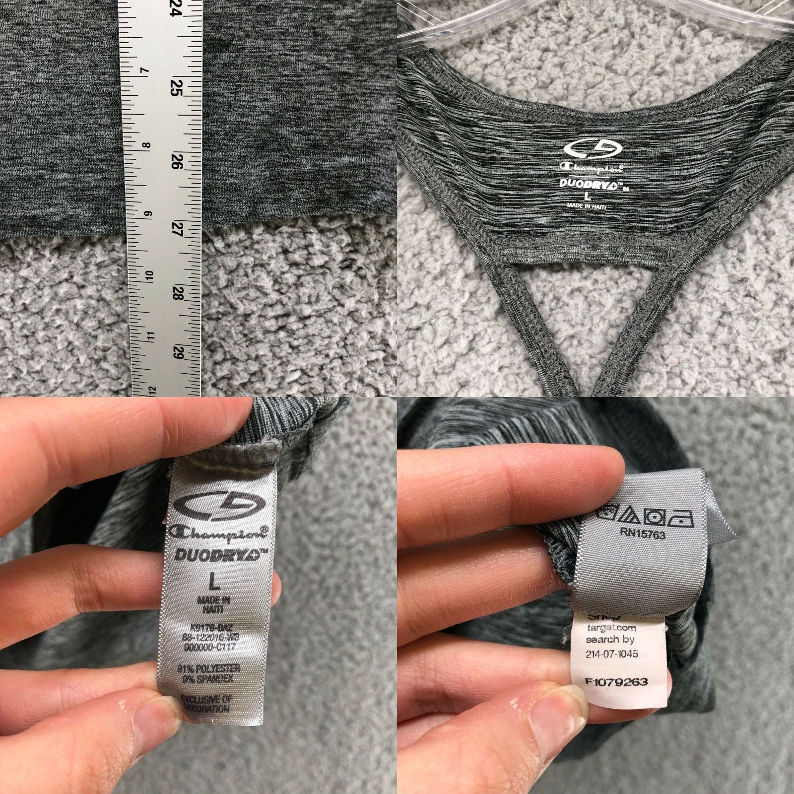 Champion Champion Tank Top Womens L Gray Activewear Sleeveless Racerback Crew Neck Gym Workout Weights Size L / US 10 / IT 46 - 8 Thumbnail
