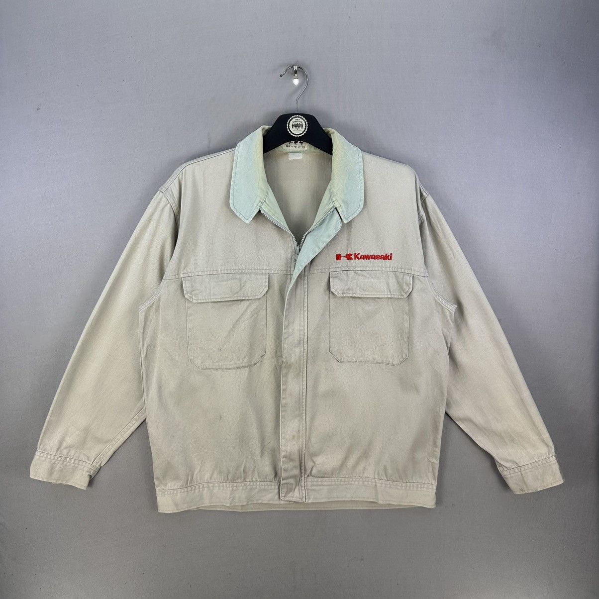 Uniform Wares Vintage Kawasaki Work Zipper Jacket Size US L / EU 52-54 / 3 - 1 Thumbnail