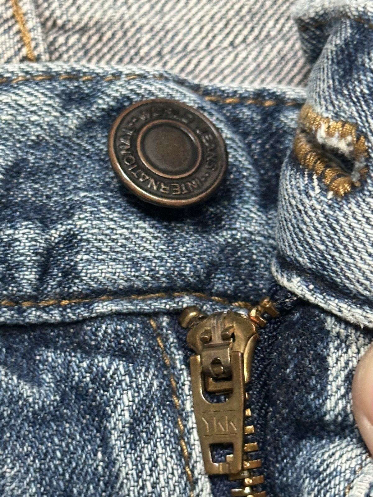 Japanese Brand Vintage IN Blue Denim Straight Leg Jeans with Faded Wash Size US 32 / EU 48 - 12 Thumbnail