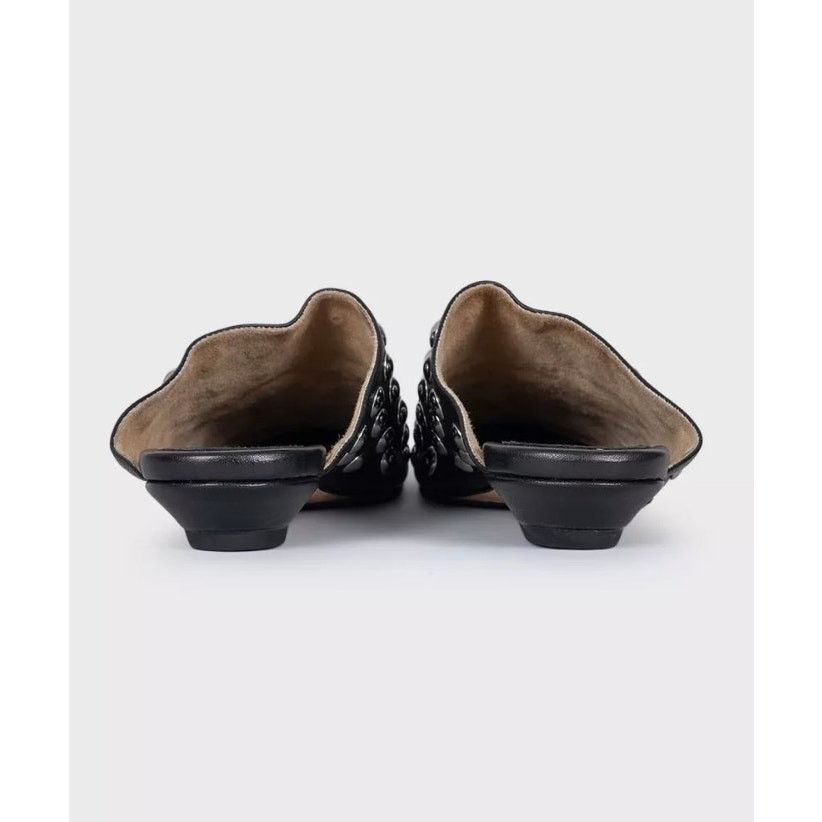 KHAITE Khaite The Otto Black Leather Clogs - Size 38.5 Size US 8.5 / IT 38.5 - 4 Thumbnail