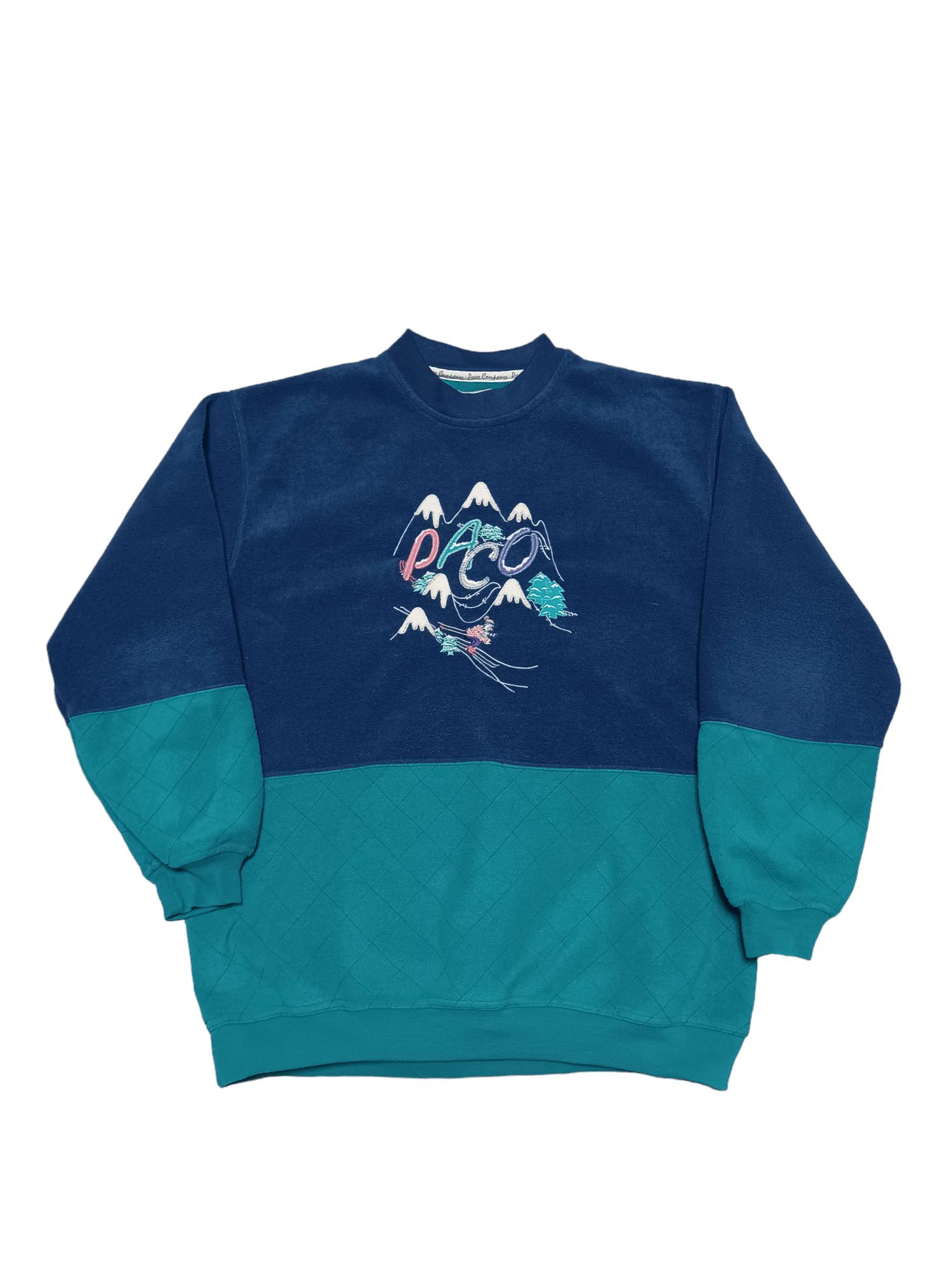 Pre-owned 1990x Clothing X Ski Vintage 90's Fleece Oversize Paco Ski Sweatshirt In Blue