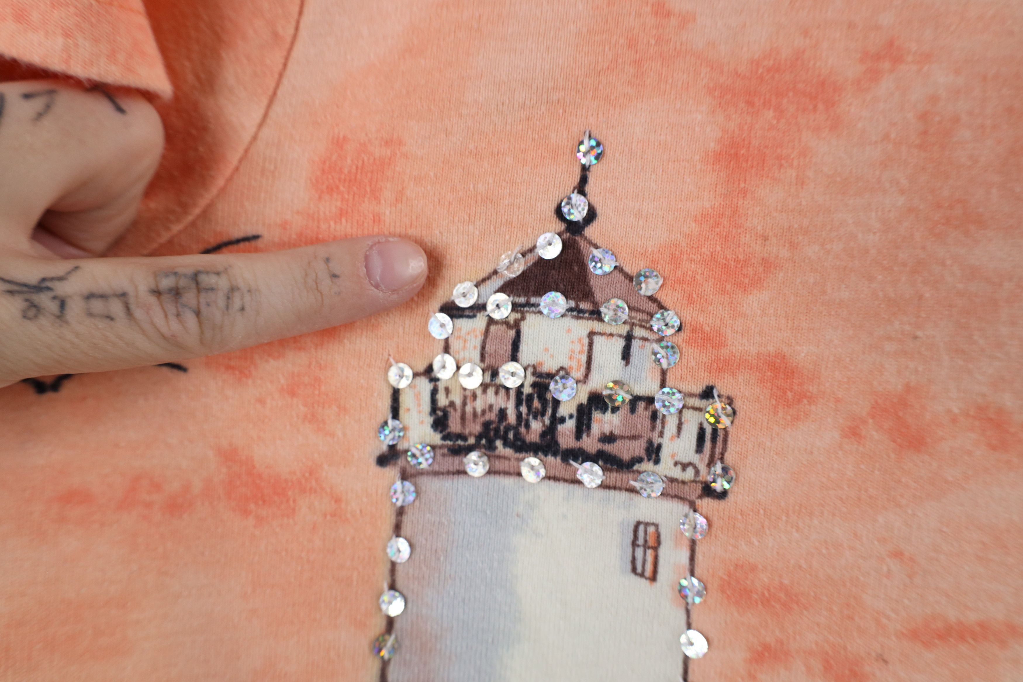 Vintage Vintage 90s Streetwear Beach All Over Print Cropped T-Shirt Size L / US 10 / IT 46 - 7 Thumbnail