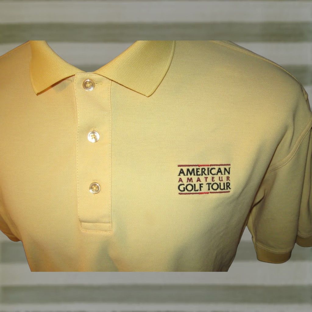 Vintage American Amateur Golf Tour 2006 National Championship Polo Shirt Mens LG DIVOTS Size US L / EU 52-54 / 3 - 1 Thumbnail