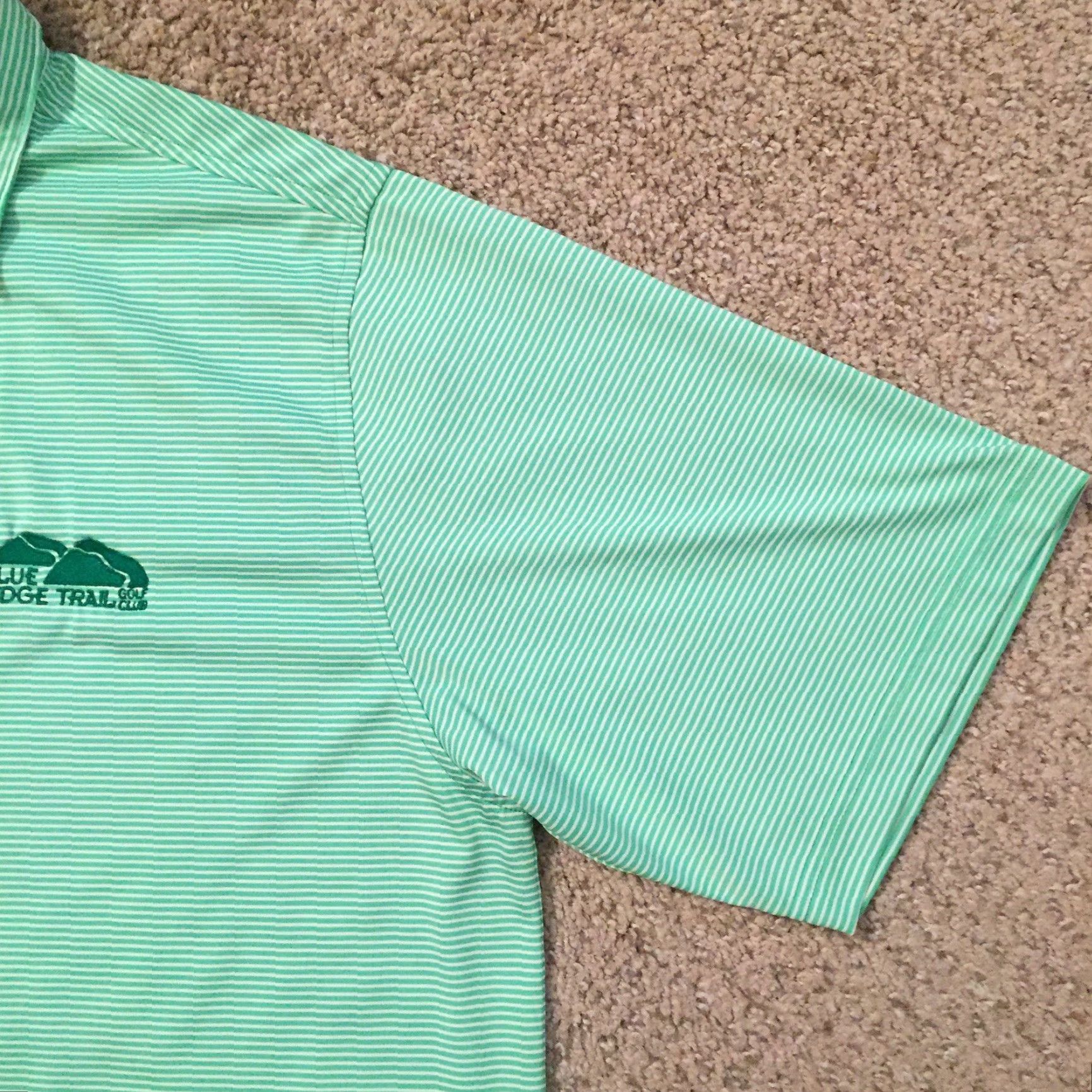 Vintage Donald Ross Polo Shirt Mens Large Green Striped Short Sleeve Size US L / EU 52-54 / 3 - 4 Thumbnail