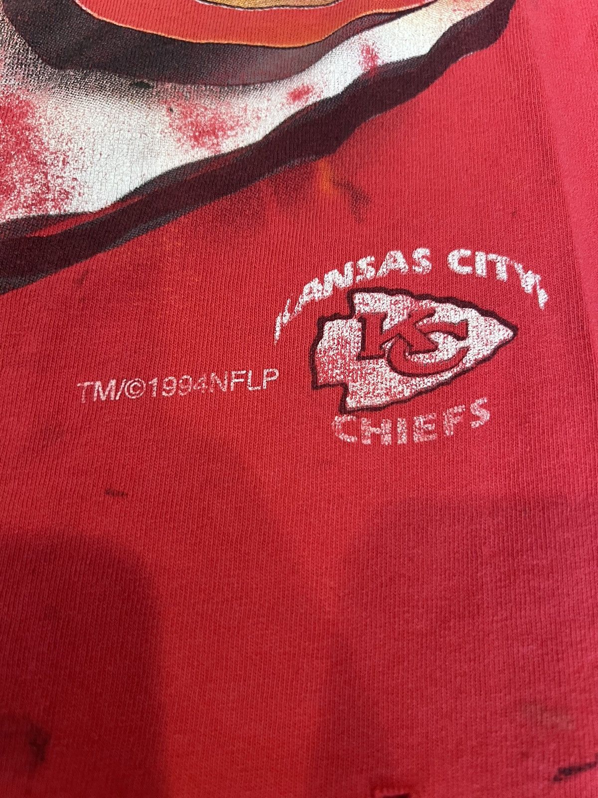 NFL × Vintage 1994 Kansas City Chiefs Explosion Tee Size US L / EU 52-54 / 3 - 3 Thumbnail