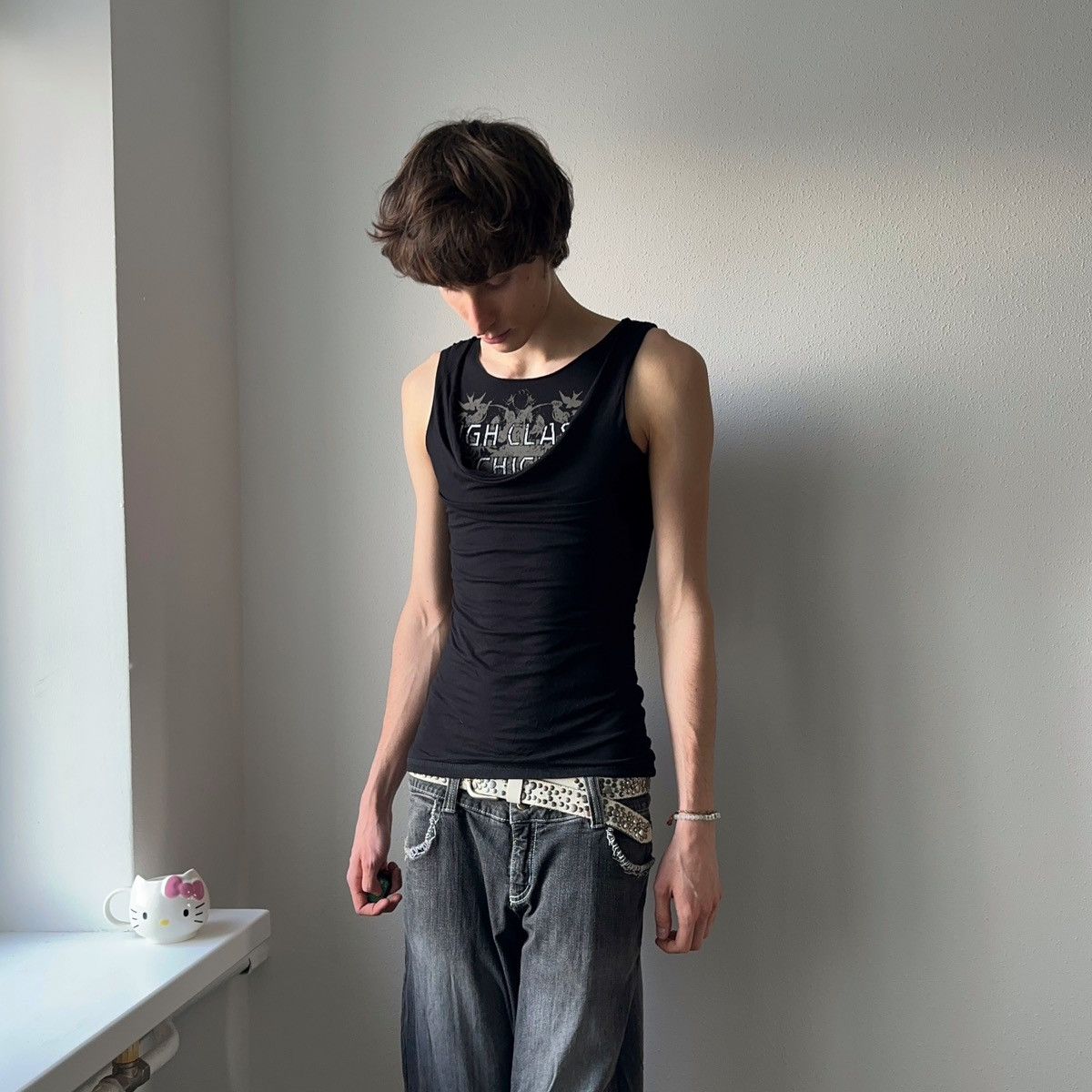 20471120 × Ed Hardy × Hysteric Glamour Punk Double Layered Tank Top Hysteric Glamour Margiela Vibe Size M / US 6-8 / IT 42-44 - 7 Thumbnail