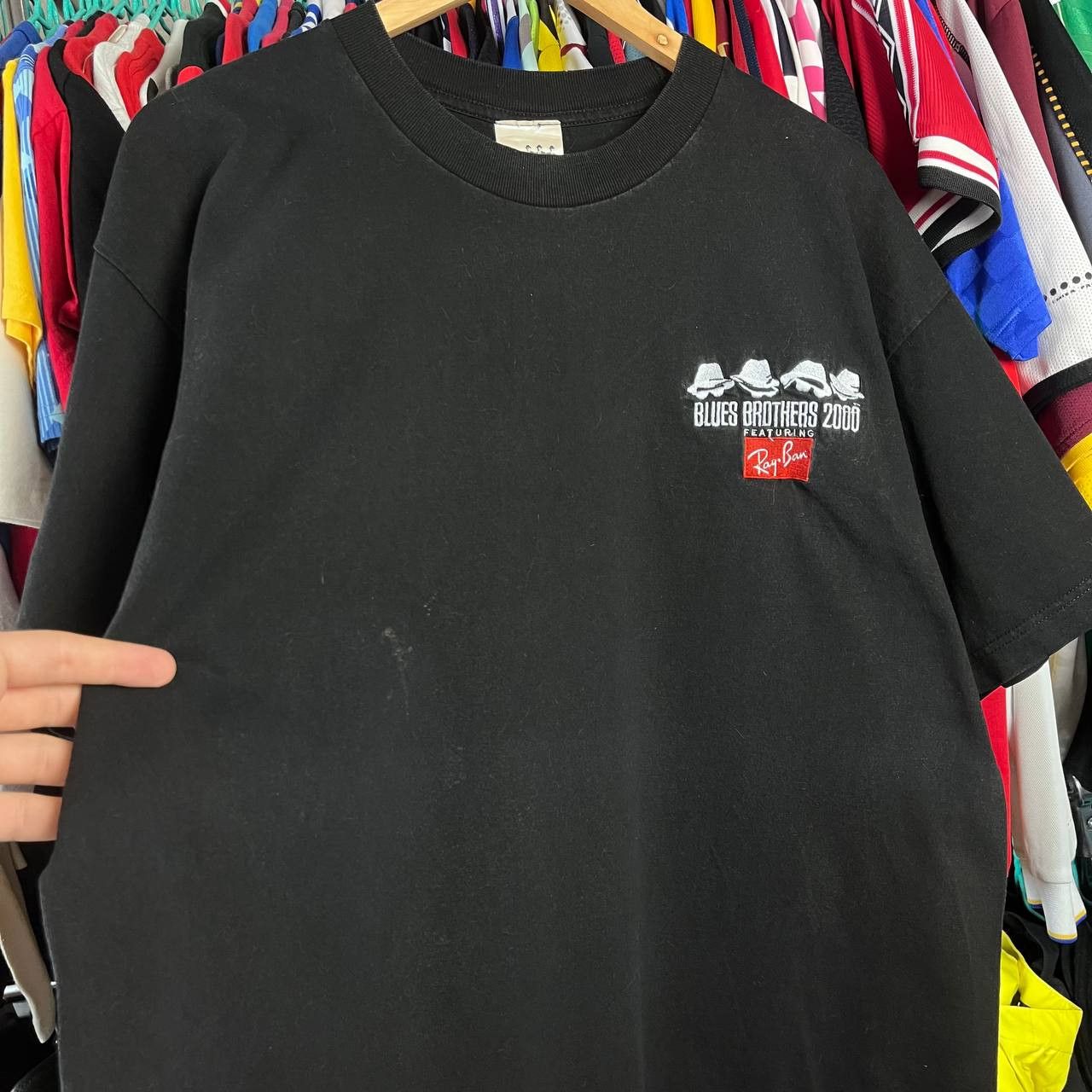 Vintage Blues Brothers 2000 x Ray Ban Movie Black Tshirt Made in USA Size US XL / EU 56 / 4 - 3 Thumbnail