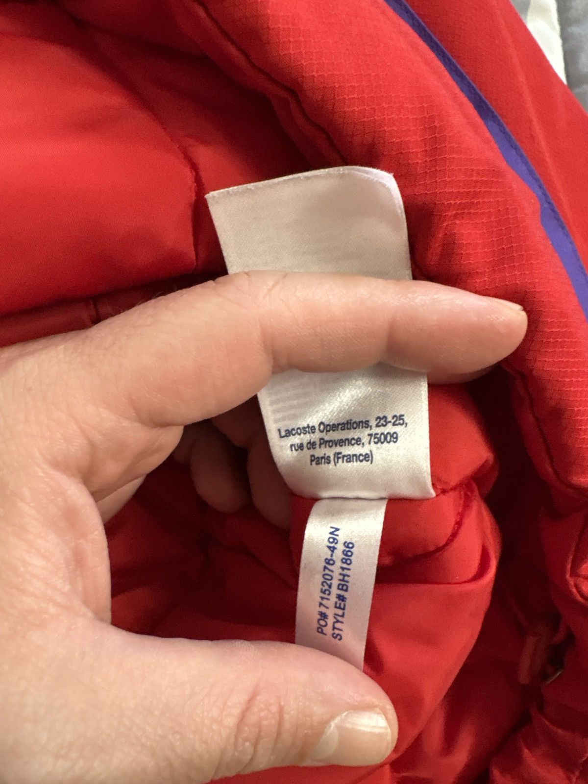Lacoste × Supreme Puffy Half Zip Up Jacket ( FW19 ) Size US L / EU 52-54 / 3 - 10 Thumbnail