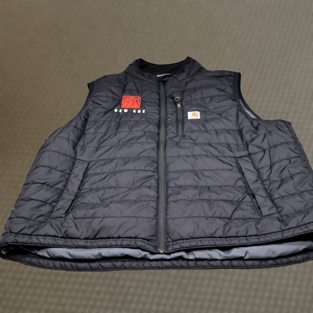 Carhartt VINTAGE Carhartt Gilliam Vest Mens 2XL Black Rain Defender Quilted Work LOGO Size US XXL / EU 58 / 5 - 1 Thumbnail