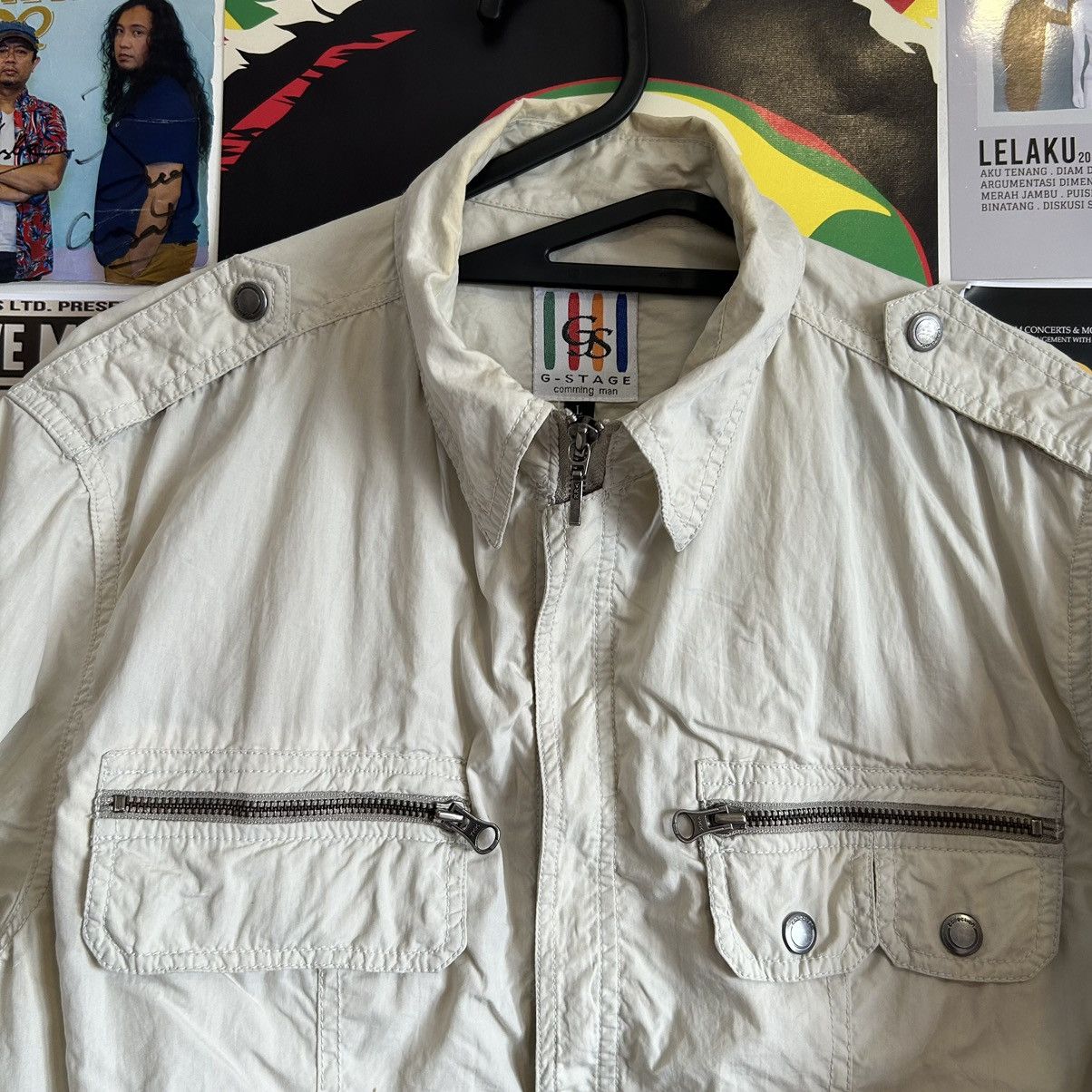 Vintage Vintage G Stage Windbreaker Jacket Size US L / EU 52-54 / 3 - 2 Thumbnail