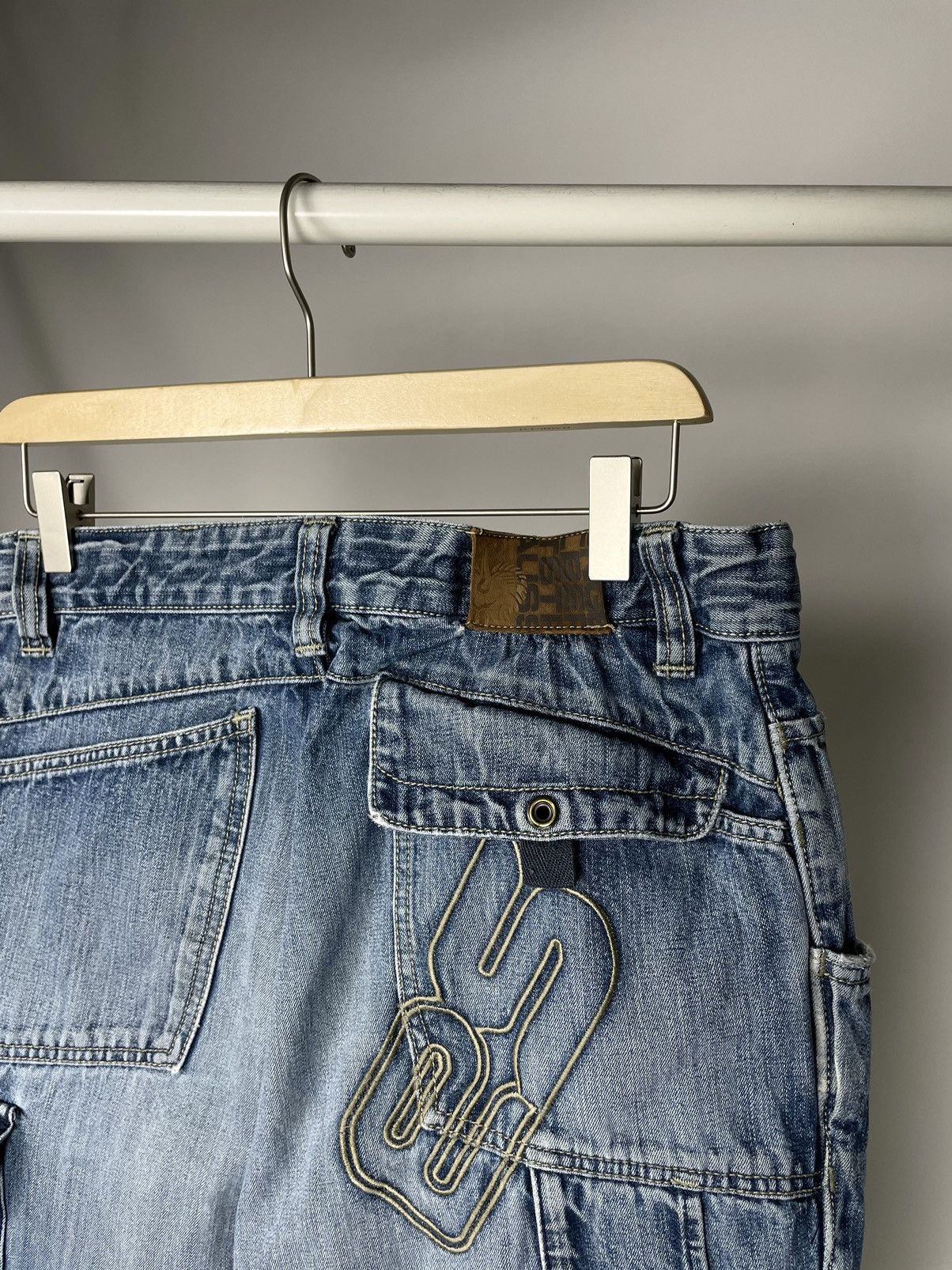 Carhartt Engelbert Strauss Vintage Faded Workwear Cargo Denim Jeans Size US 32 / EU 48 - 12 Thumbnail