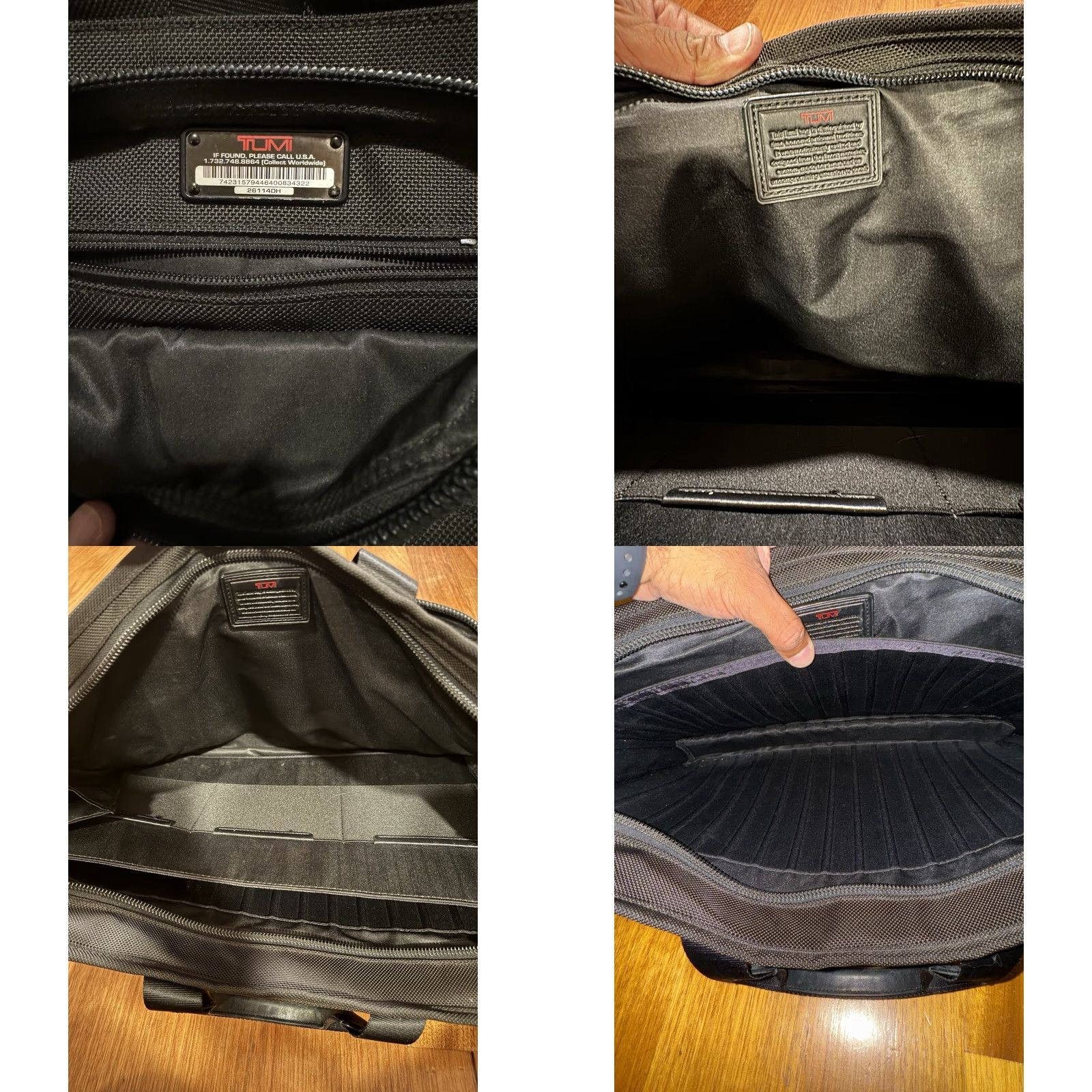 Tumi Tumi Alpha Briefcase 26114DH Leather Nylon Black Laptop Bag Shoulder Bag Men Large Black Size ONE SIZE - 10 Thumbnail