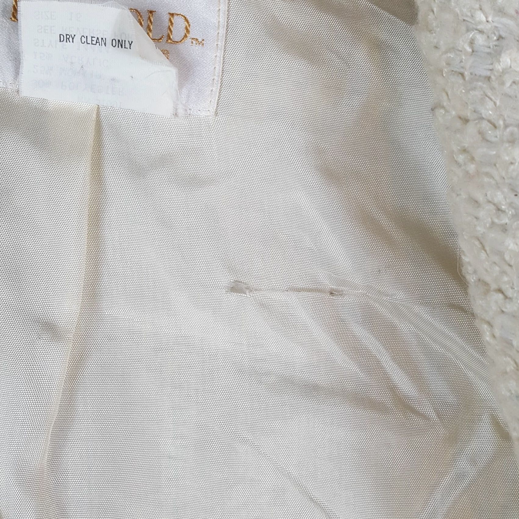 Vintage VINTAGE 80s Ivory Mohair Blend Knit Cardigan Women's Size 16 Lined Preppy Sweater Size XXL / US 16-18 / IT 52-54 - 5 Thumbnail