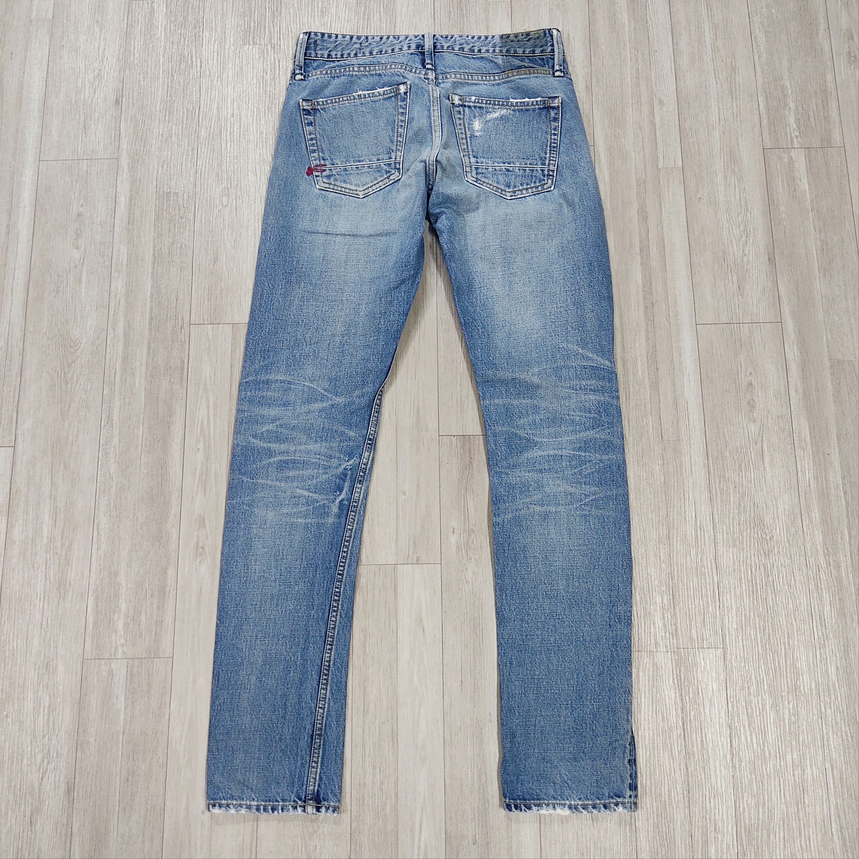 DENHAM DENHAM Razor Slim Japan Artisan Distressed Jeans Size US 30 / EU 46 - 12 Thumbnail