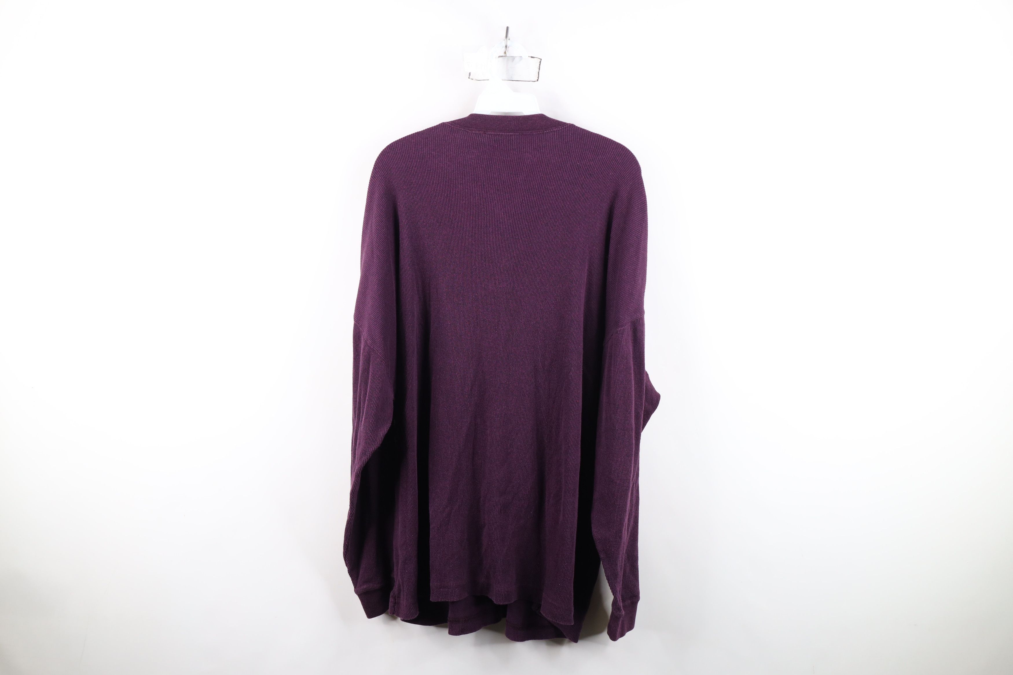 Vintage Vintage 90s Streetwear Thermal Ribbed Knit Henley T-Shirt Size US L / EU 52-54 / 3 - 10 Thumbnail