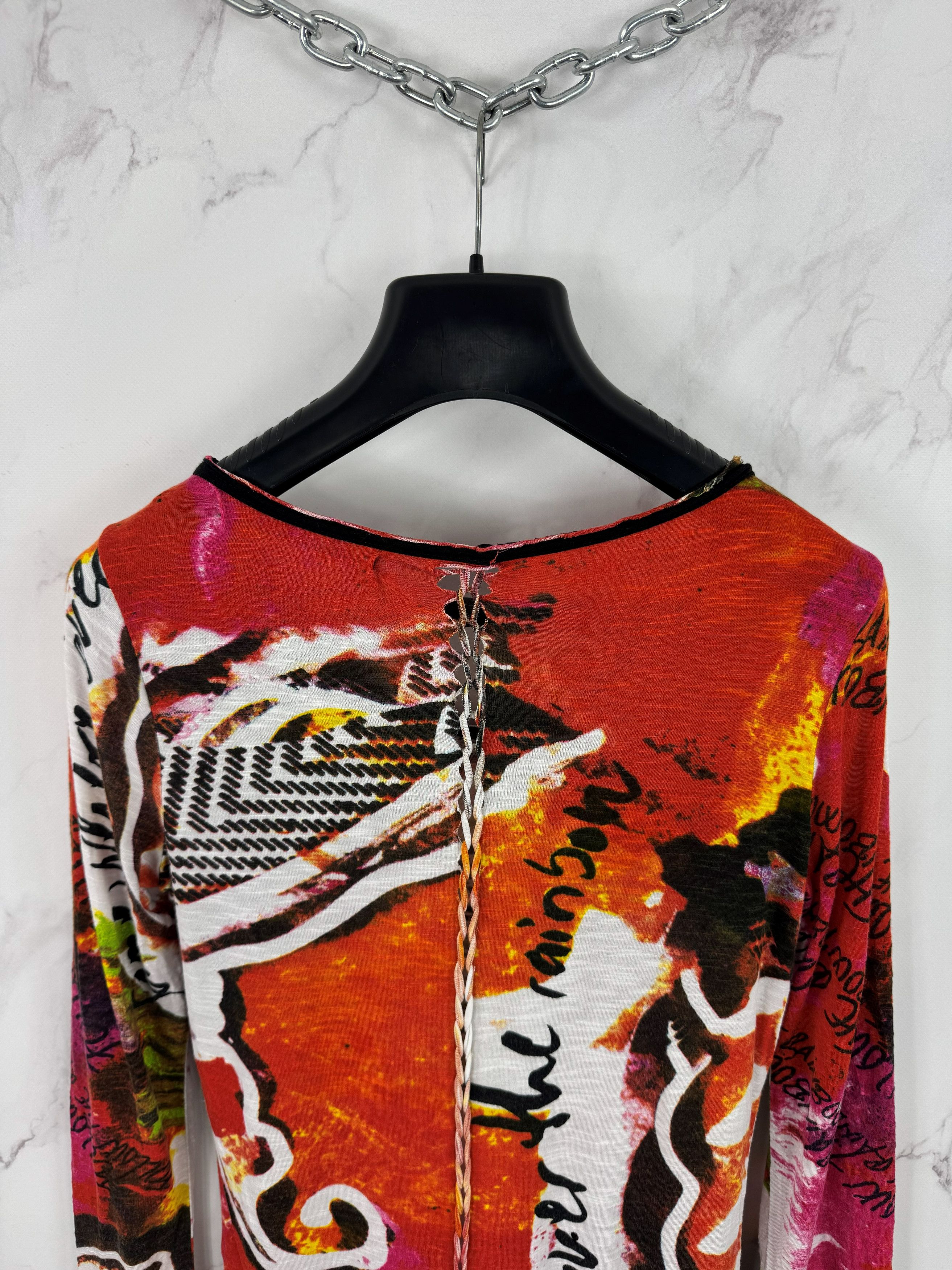 Desigual Desigual Asymmetrical Longsleeve Rainbow Dress Size L Size L / US 10 / IT 46 - 5 Thumbnail