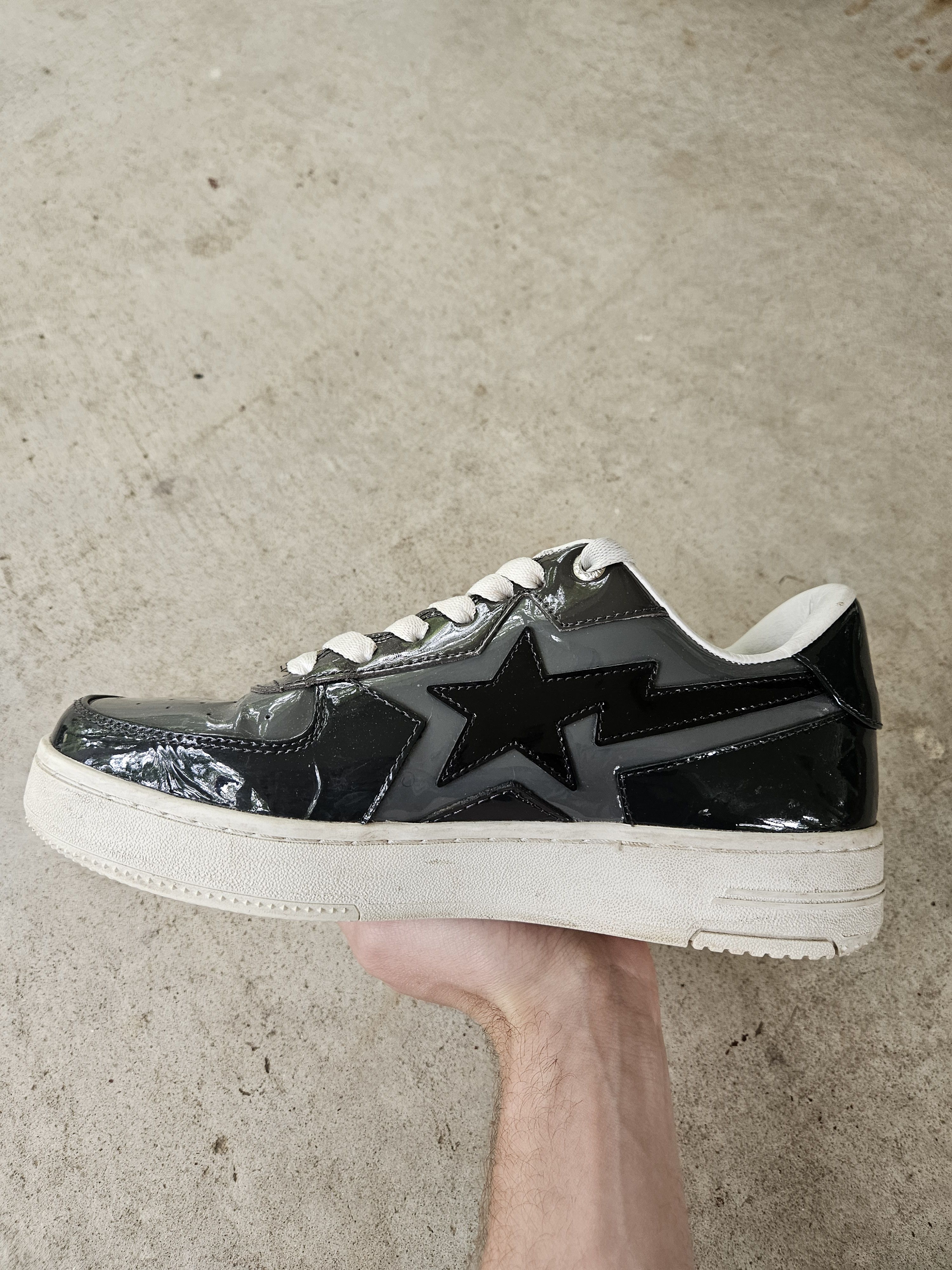 Bape Bapesta Glossy Black Gray M2 #4 Sneakers Size US 7 / EU 40 - 7 Thumbnail