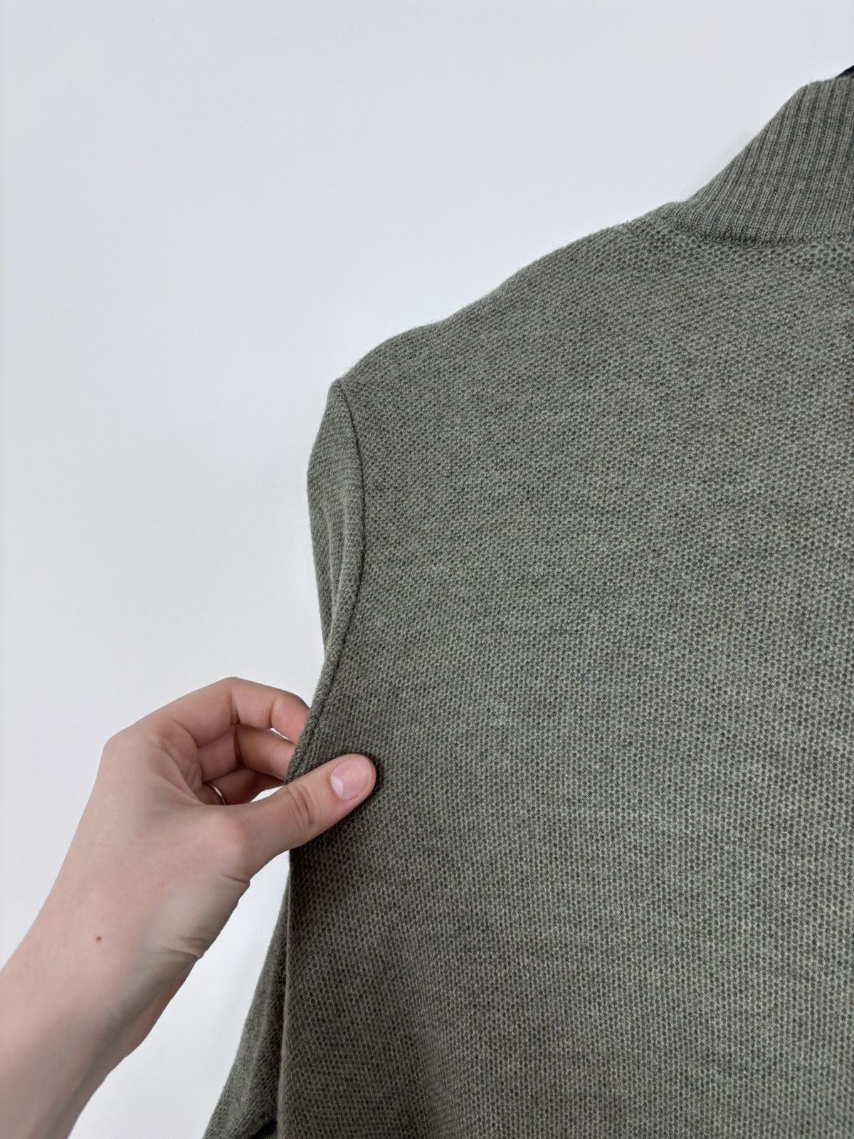 Strenstroms Stenstroms Men’s Khaki Classic Wool Knit 1/4 Zip Sweater Size US S / EU 44-46 / 1 - 16 Thumbnail