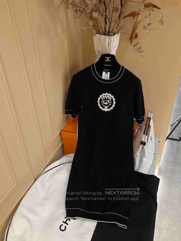 Chanel Chanel 23 years black and white embroidered short-sleeved Size XXS / US 00 / IT 34 - 9 Thumbnail