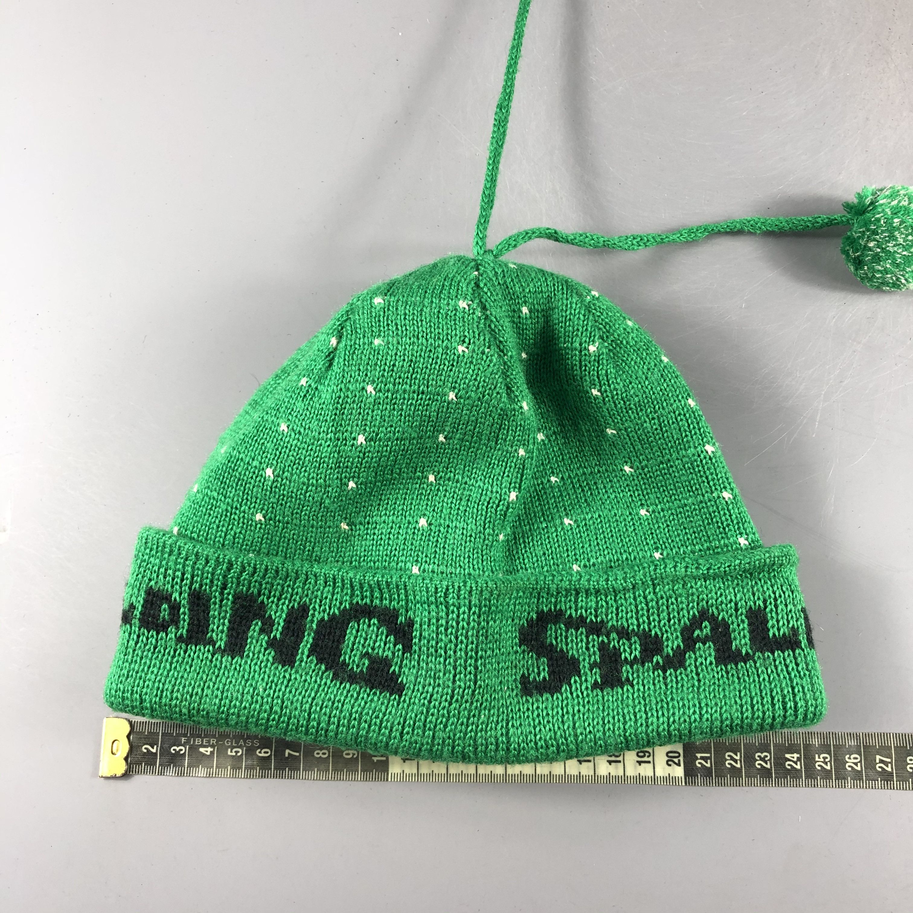 Spalding × Vintage Spalding Pom Pom String Beanie Snow Hat Snow Cap -D139 Size ONE SIZE - 3 Thumbnail