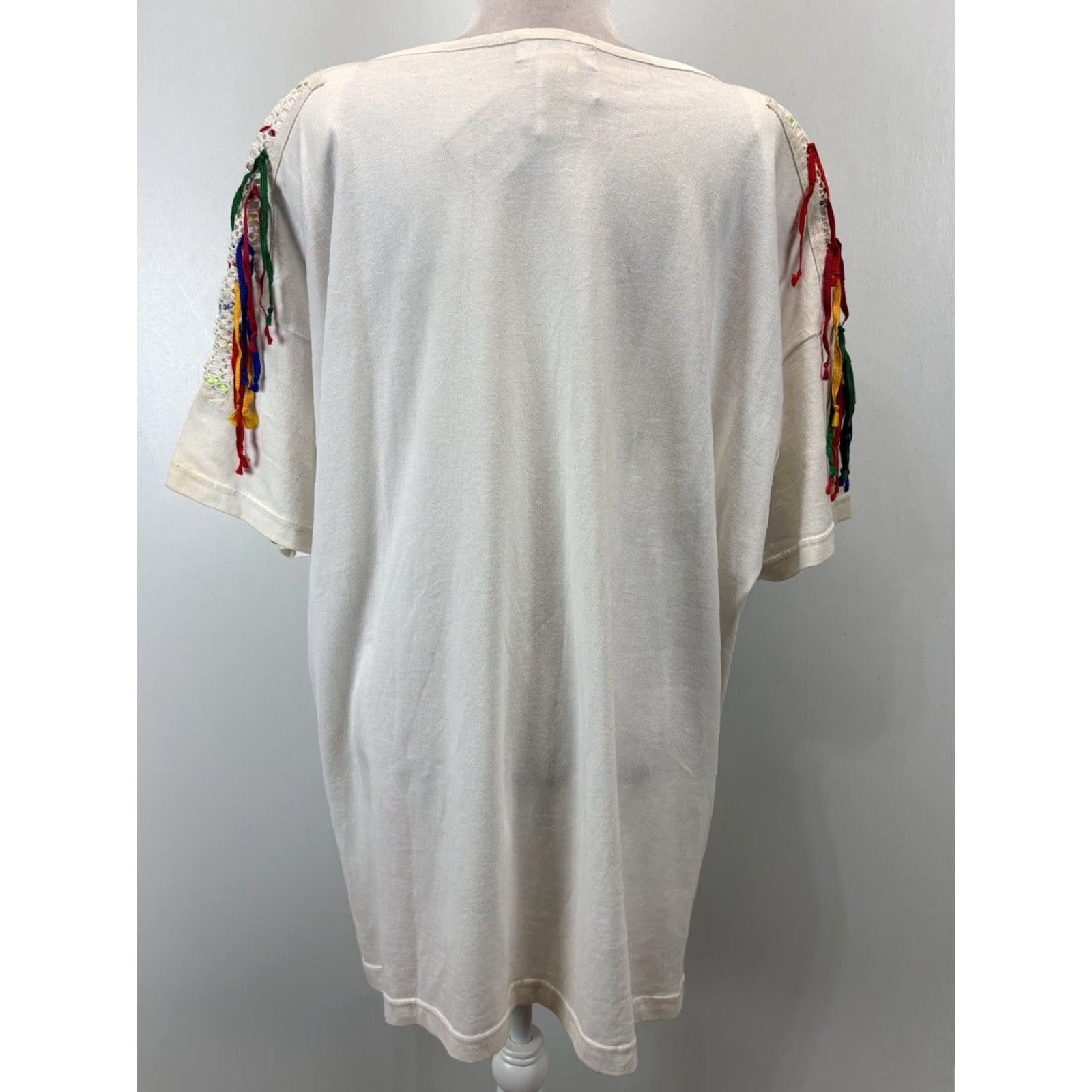 Vintage VINTAGE Victoria Woman T-Shirt 3X Plus White 80s Casual Shoulder Pads Womens Size XXL / US 16-18 / IT 52-54 - 3 Thumbnail