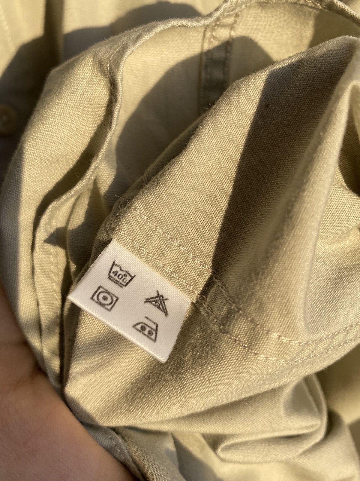 Yves Saint Laurent Cotton YSL Shirt Beige Size US L / EU 52-54 / 3 - 9 Thumbnail