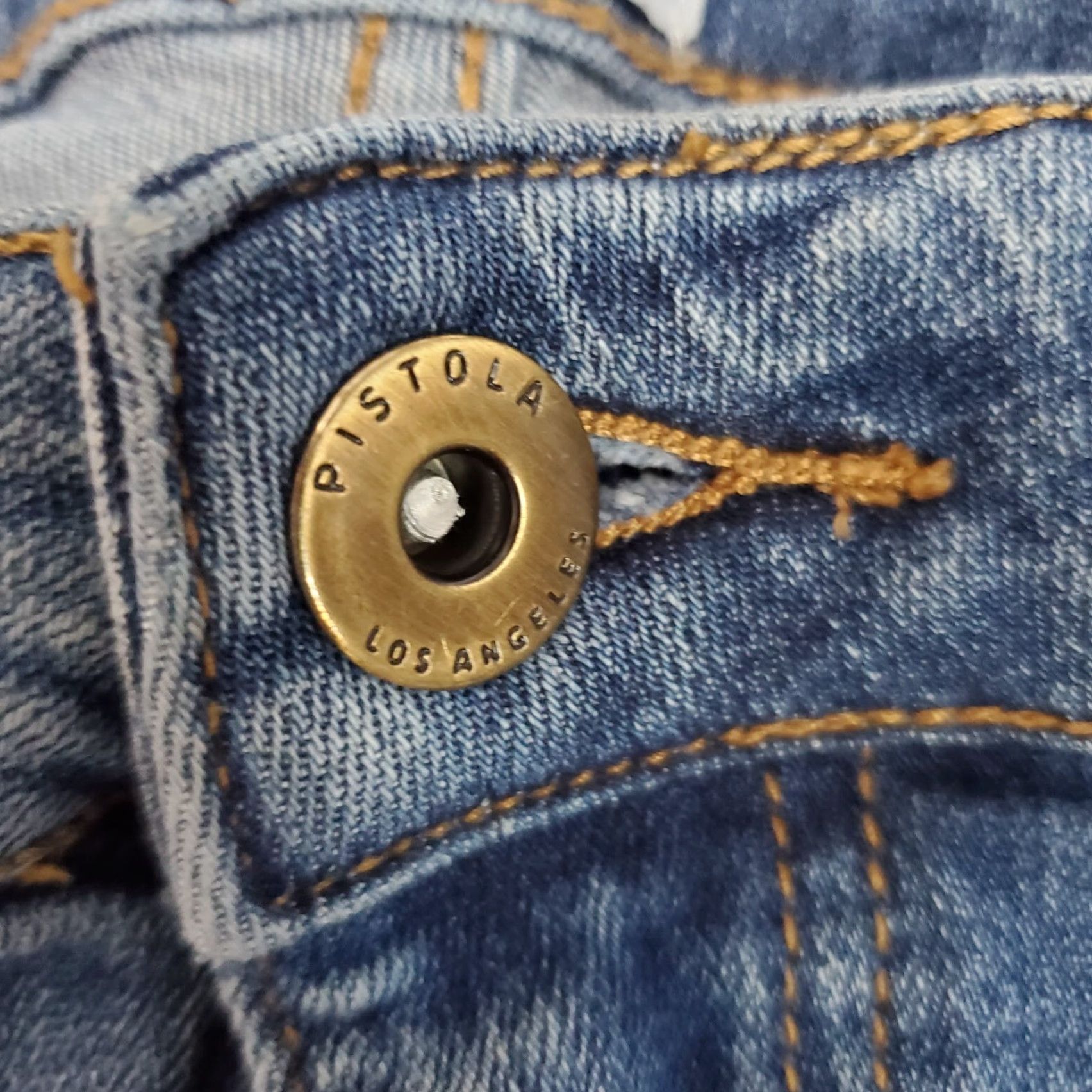 Pistola PISTOLA Jeans Women 29 Blue Mid Rise Tapered Ankle Distressed Released Hem Denim Size 29" - 5 Thumbnail