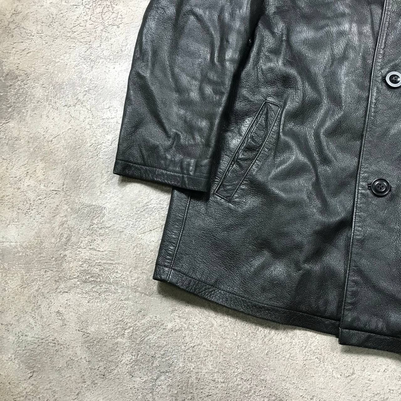 Vintage Vintage 90s Oversized Leather Blazer Jacket Streetwear XXL Size US XXL / EU 58 / 5 - 4 Thumbnail