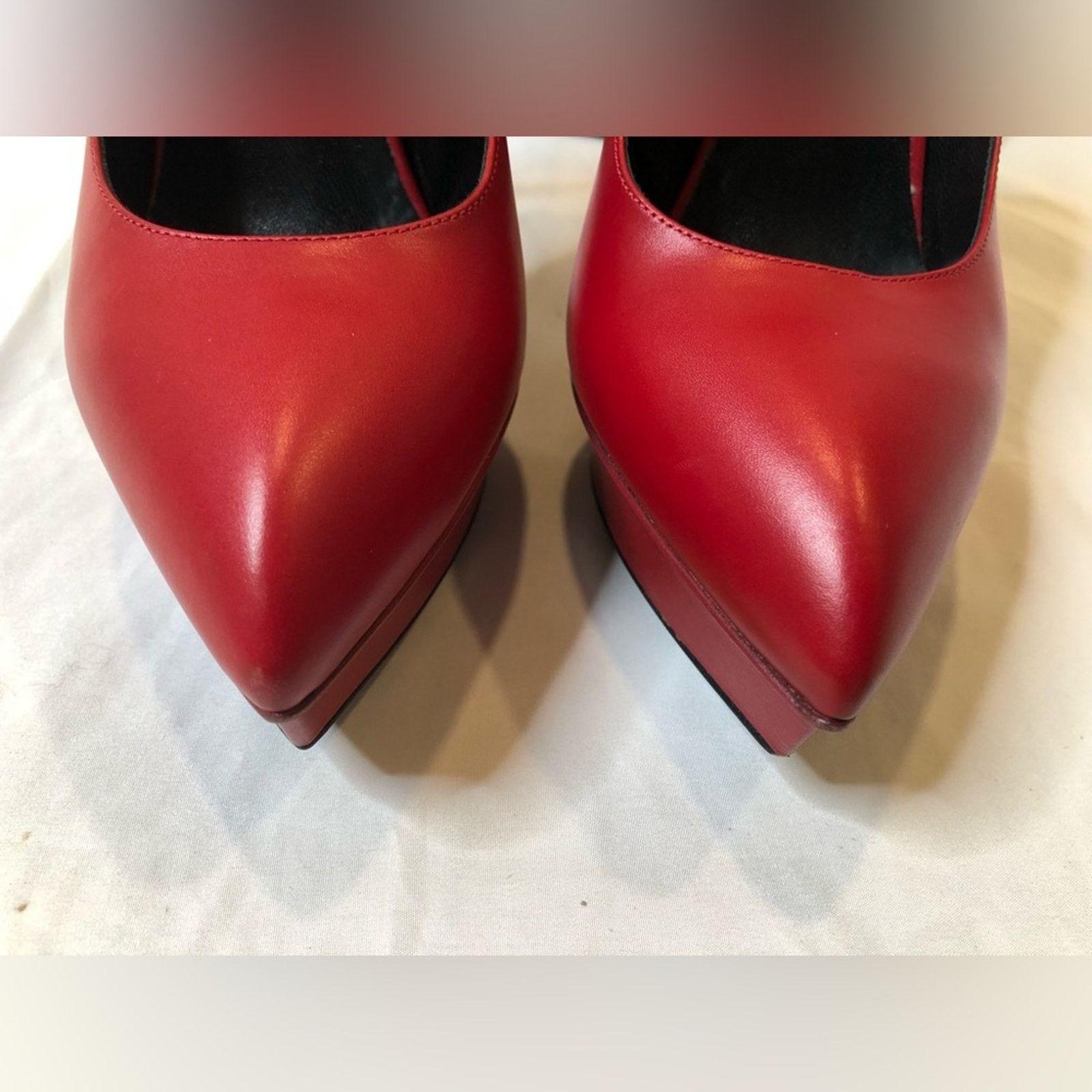 Yves Saint Laurent Yves Saint Laurent Women’s Janis Heel--Red—Size 38.5 Size US 8 / IT 38 - 6 Thumbnail