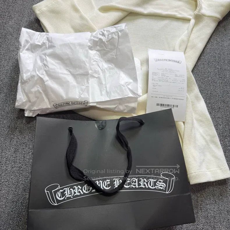 Chrome Hearts CHROME HEARTS Size XL Waffle White Long Sleeve T-shirt Size US XL / EU 56 / 4 - 8 Thumbnail