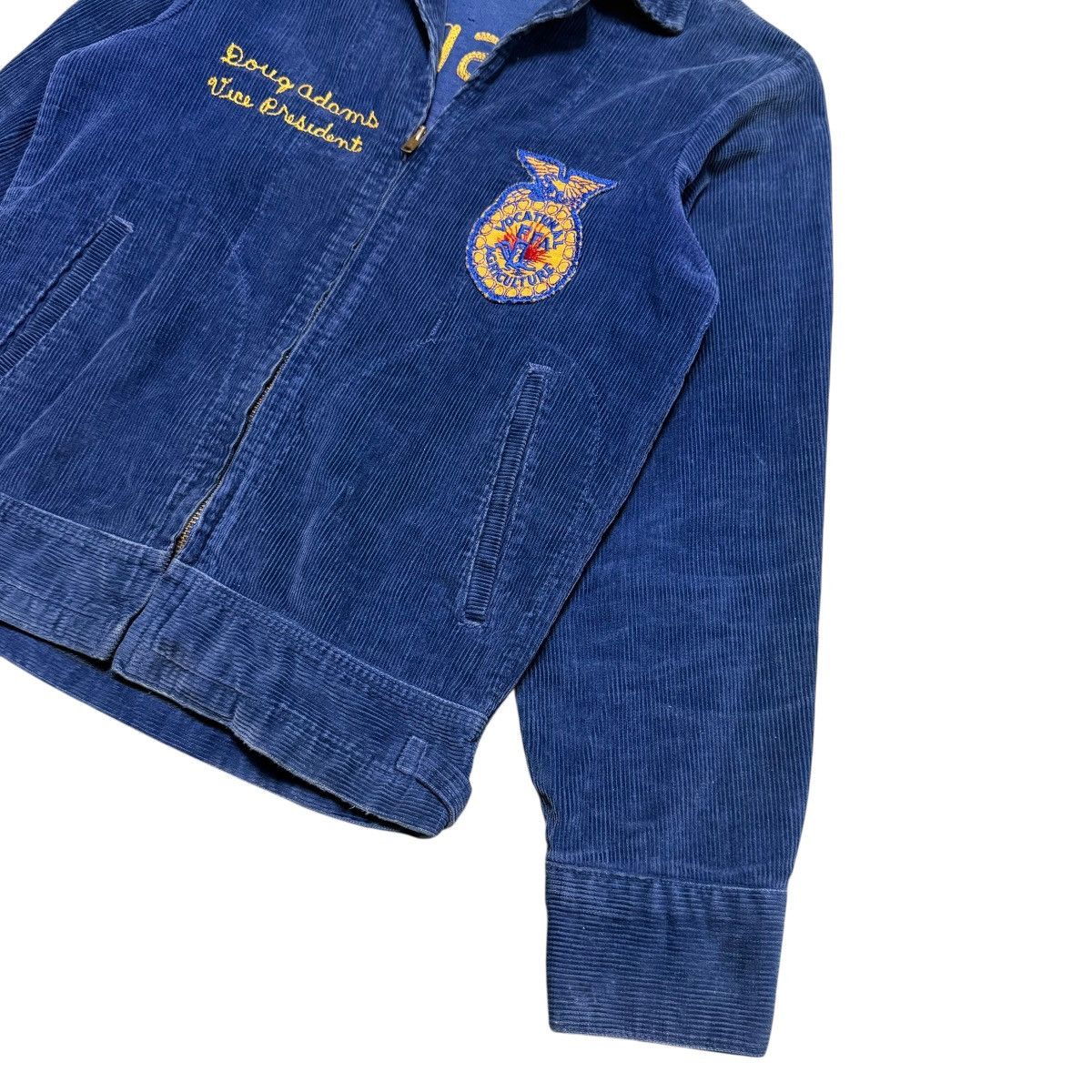 Vintage Vtg 60s FFA Louisiana Haughton Talon Zipper Corduroy Jacket Size US XS / EU 42 / 0 - 11 Thumbnail