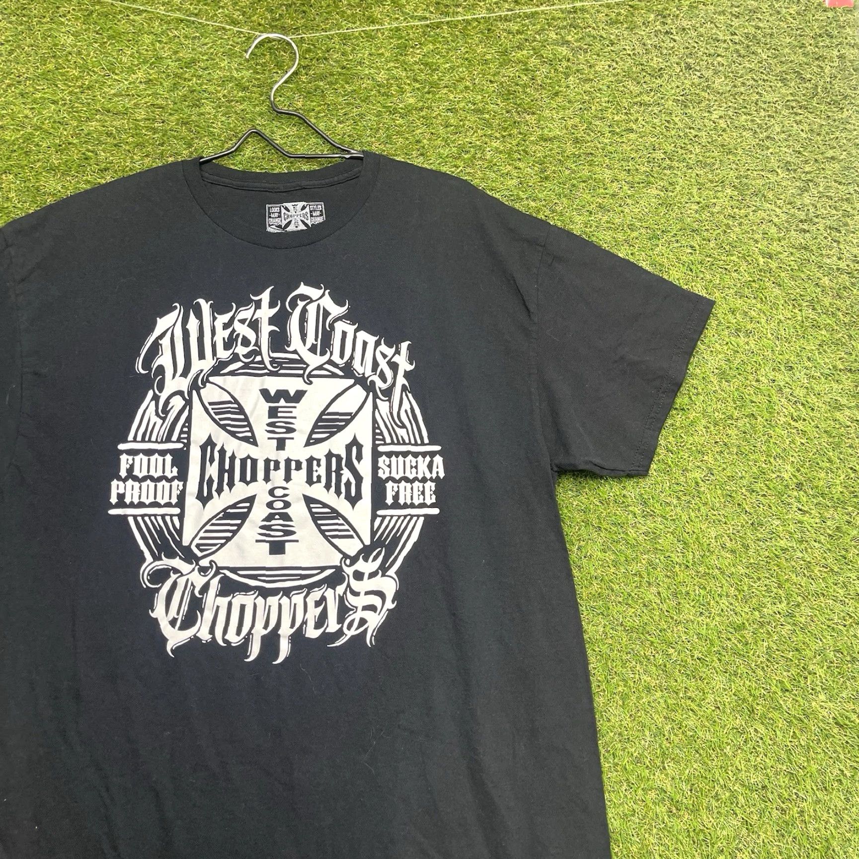 West Coast Choppers VINTAGE West Coast Choppers Shirt Mens XL Black Graphic Print 90s Grunge Punk Tee Short Sleeve Crew Neck Size US XL / EU 56 / 4 - 3 Thumbnail
