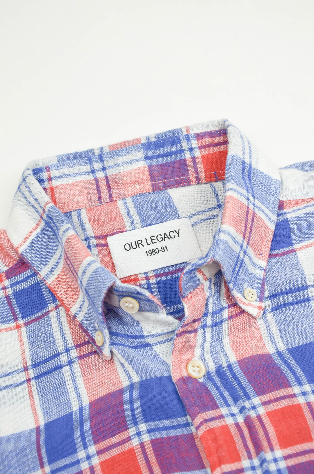 Our Legacy Our Legacy 1980-81 Madras Plaid Shirt – Size M (Portugal) Size US M / EU 48-50 / 2 - 7 Thumbnail