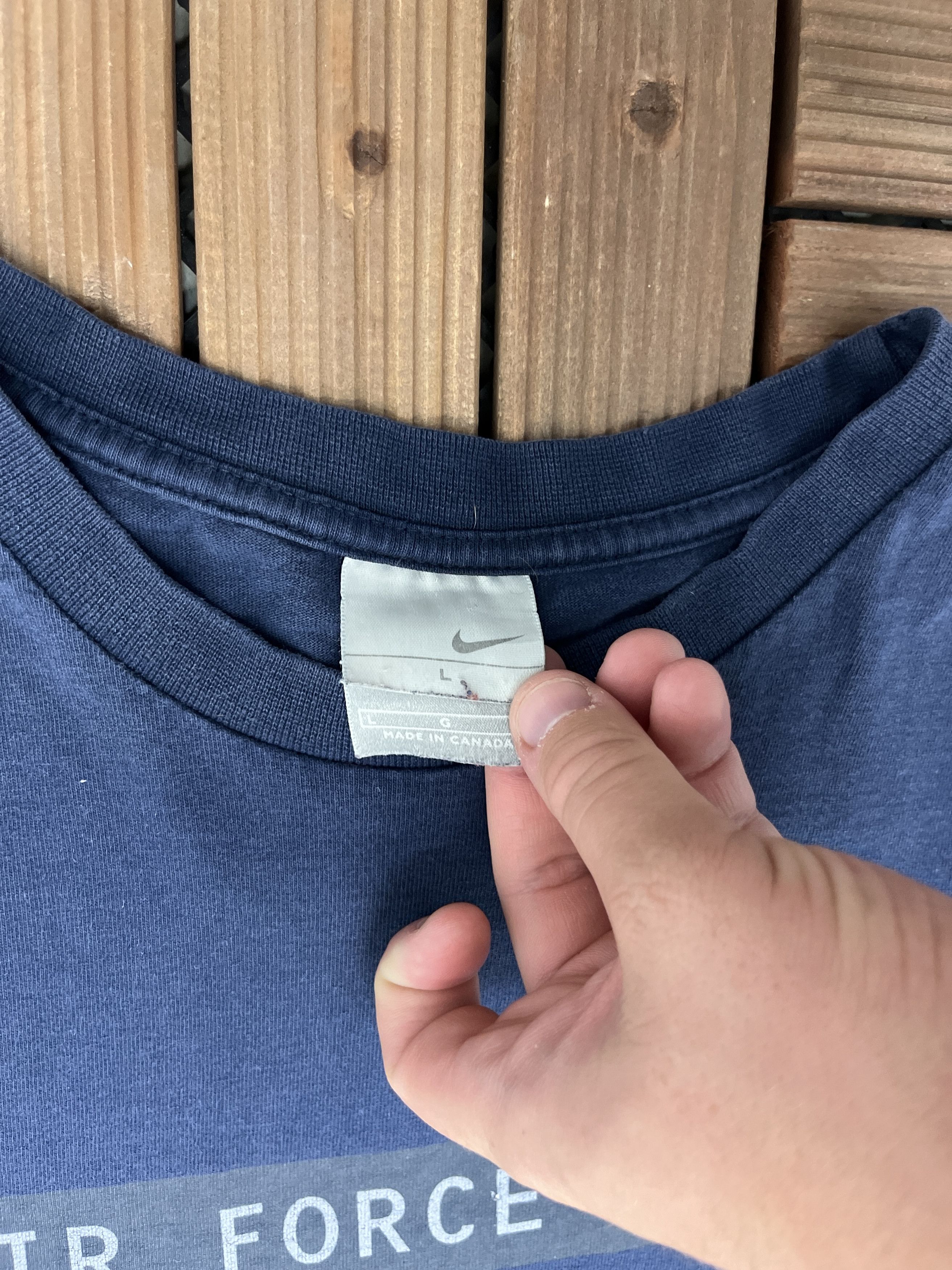 Nike × Vintage Nike Air Force I Vintage Blue T-Shirt Tee Size US L / EU 52-54 / 3 - 5 Thumbnail